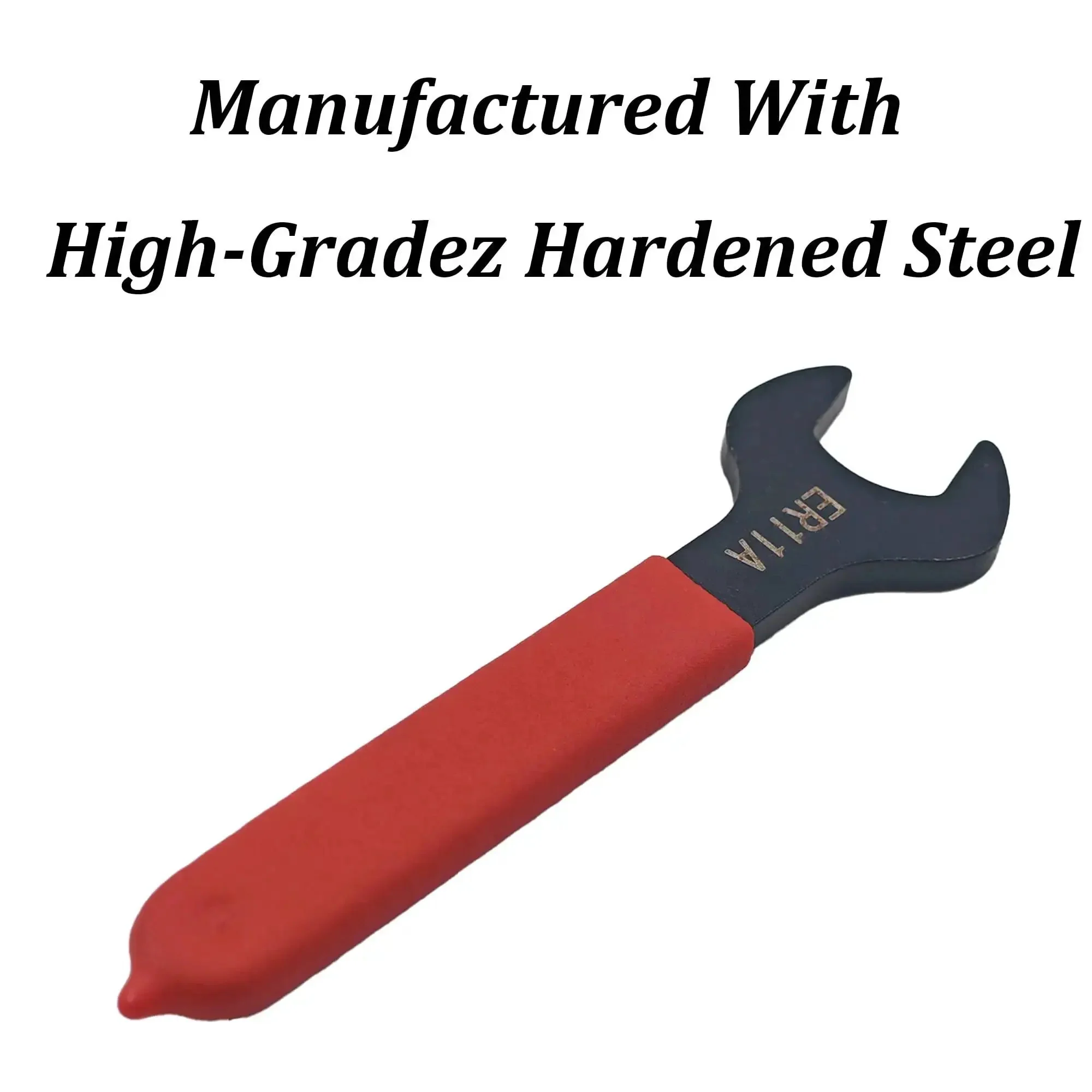 ER11A Collet Chuck Wrench 17Mm Professional Spanner With Red Non Slip Handle For Lathe Clamping Nut Durable Hardened Steel Construction For Long Lasting Performance And Precise Spindle Clamping - Image 4