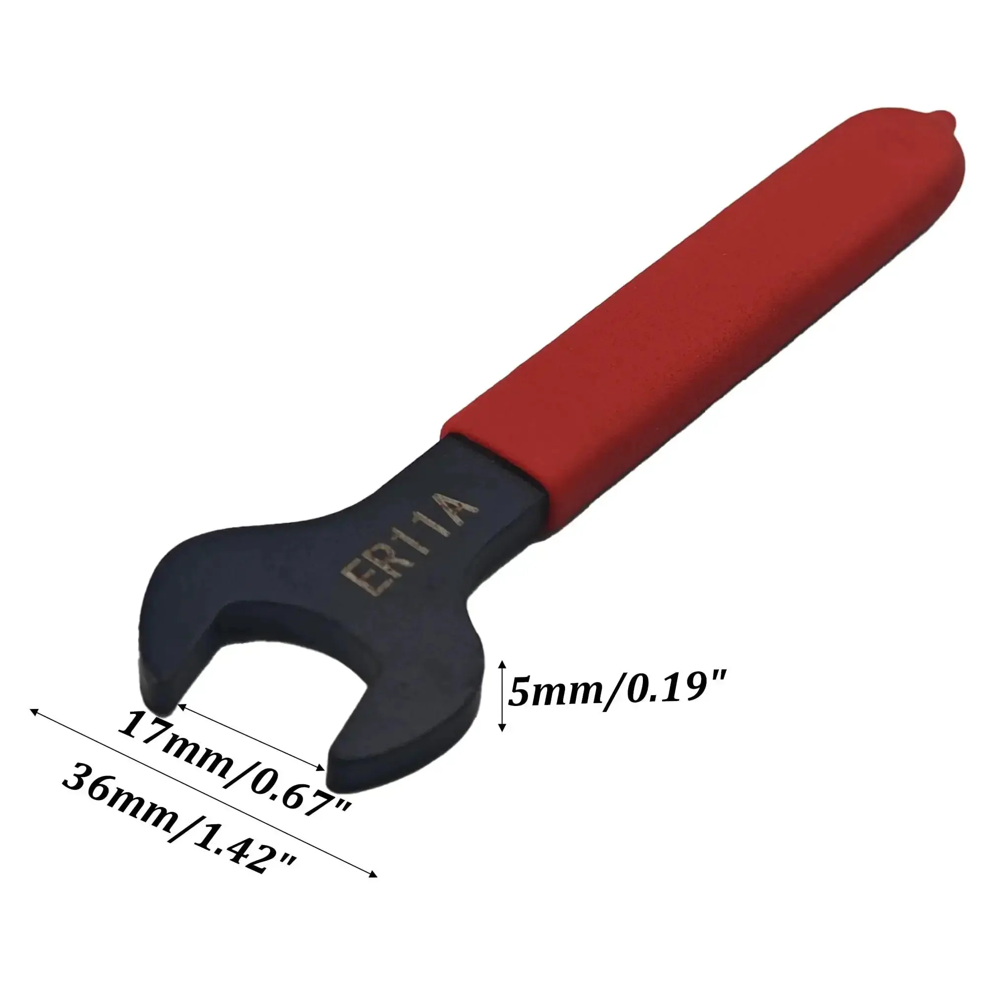 ER11A Collet Chuck Wrench 17Mm Professional Spanner With Red Non Slip Handle For Lathe Clamping Nut Durable Hardened Steel Construction For Long Lasting Performance And Precise Spindle Clamping - Image 6