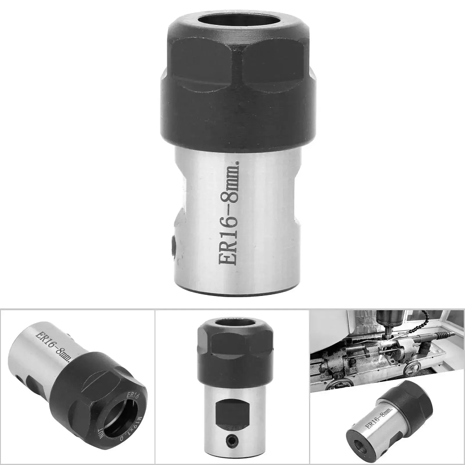 ER16 Collet Block Chuck Holder With Spiral Linear Thread For Lathes Drilling Milling And Boring Machines, Smooth Spindle Motor Shaft Clamping For Fast, Rock Solid Precision And Easy Setup In CNC Shops - Image 7