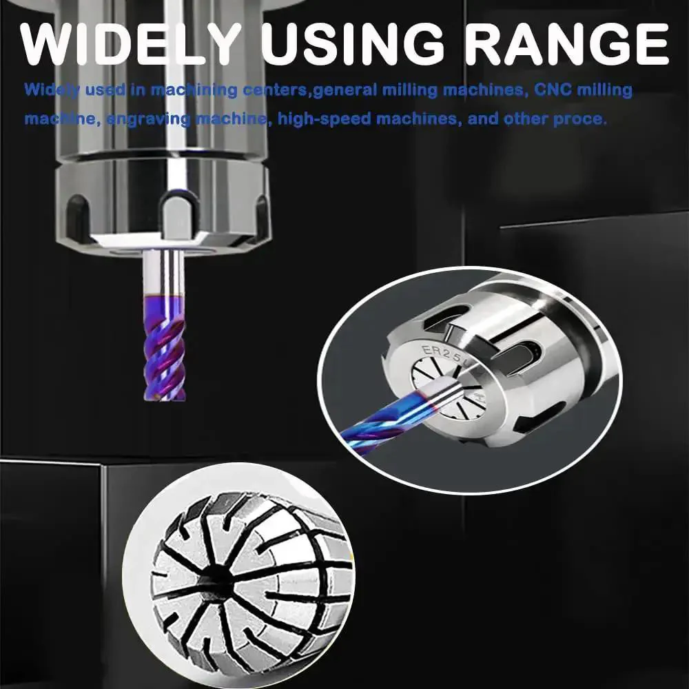 ER16 Spring Collet Chuck 8mm For CNC Milling Lathe Engraving Tool 40Cr Steel Hardened High Precision 0.015mm Tolerance Outer Diameter 17mm Overall Height 27.5mm Ideal For Quick Tool Changes - Image 3