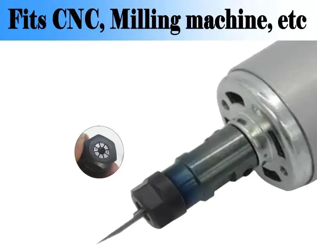 ER16 Spring Collet Nut Set Top Notch High Precision Collet Chucks For CNC Milling And Engraving Includes 1/8 And 1/4 Inch Clamping Nuts For Tight, Stable Cutting On Engraving Machines - Image 2