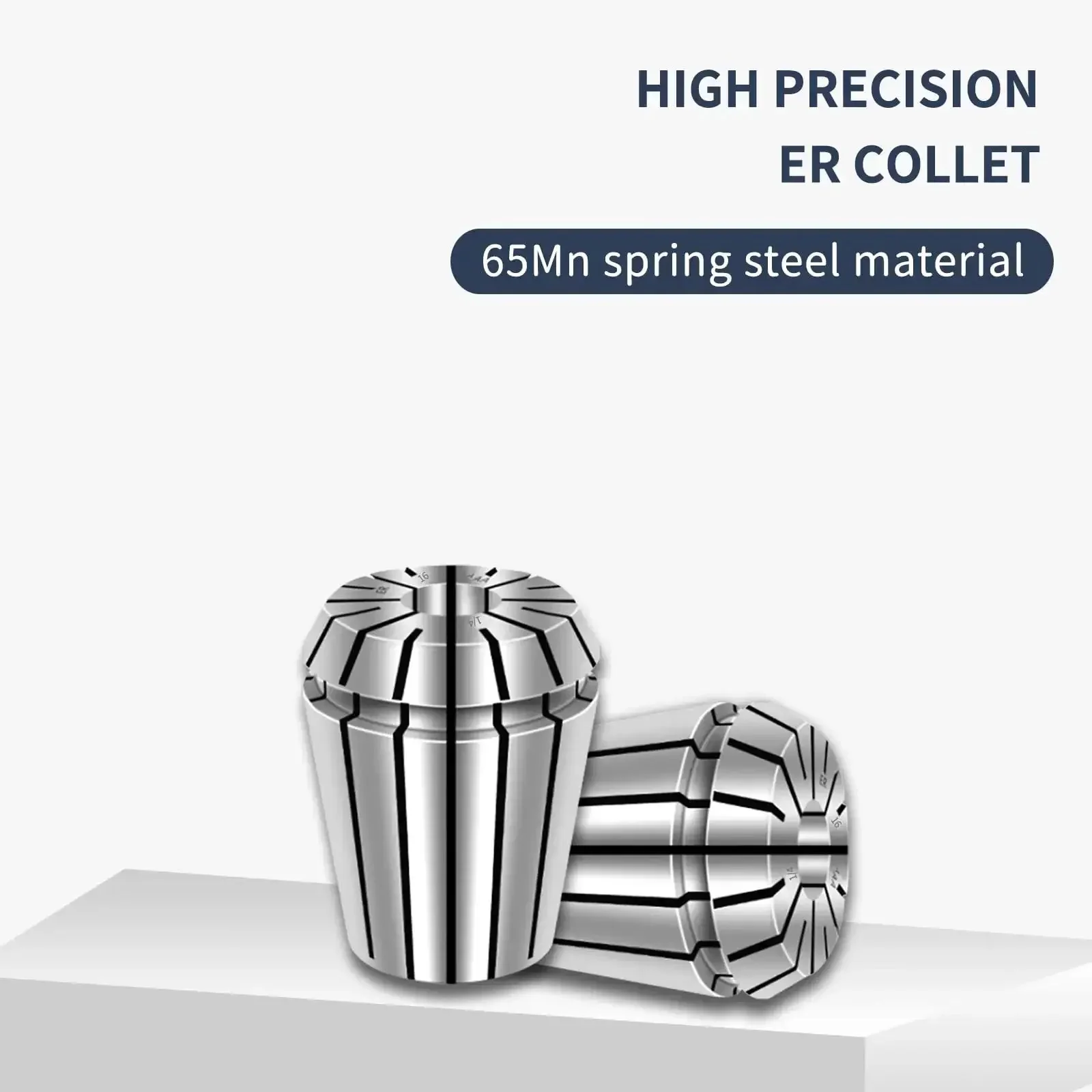 ER16 Spring Collet Set 1 Eighth Inch 1 Quarter Inch 5 Sixteenths Inch 3 Eighths Inch Beefy Grip High Precision For CNC Milling Engraving Router Lathe Workholding 0.008mm Accuracy Four Pieces - Image 2