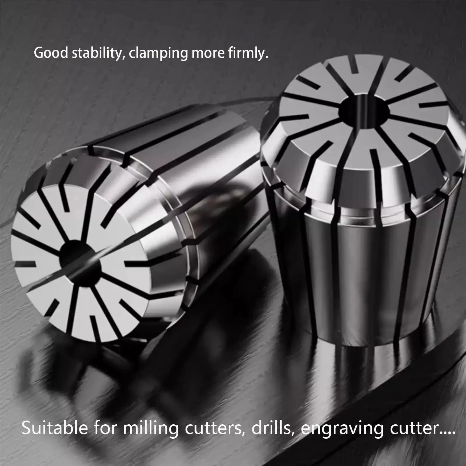 ER20 Collet Chuck Set Four Pieces One Eighth Inch Spring Steel Precision Tool Holders For CNC Lathe Milling Drill Press EDM Machines And Small Mini Routers - Image 2