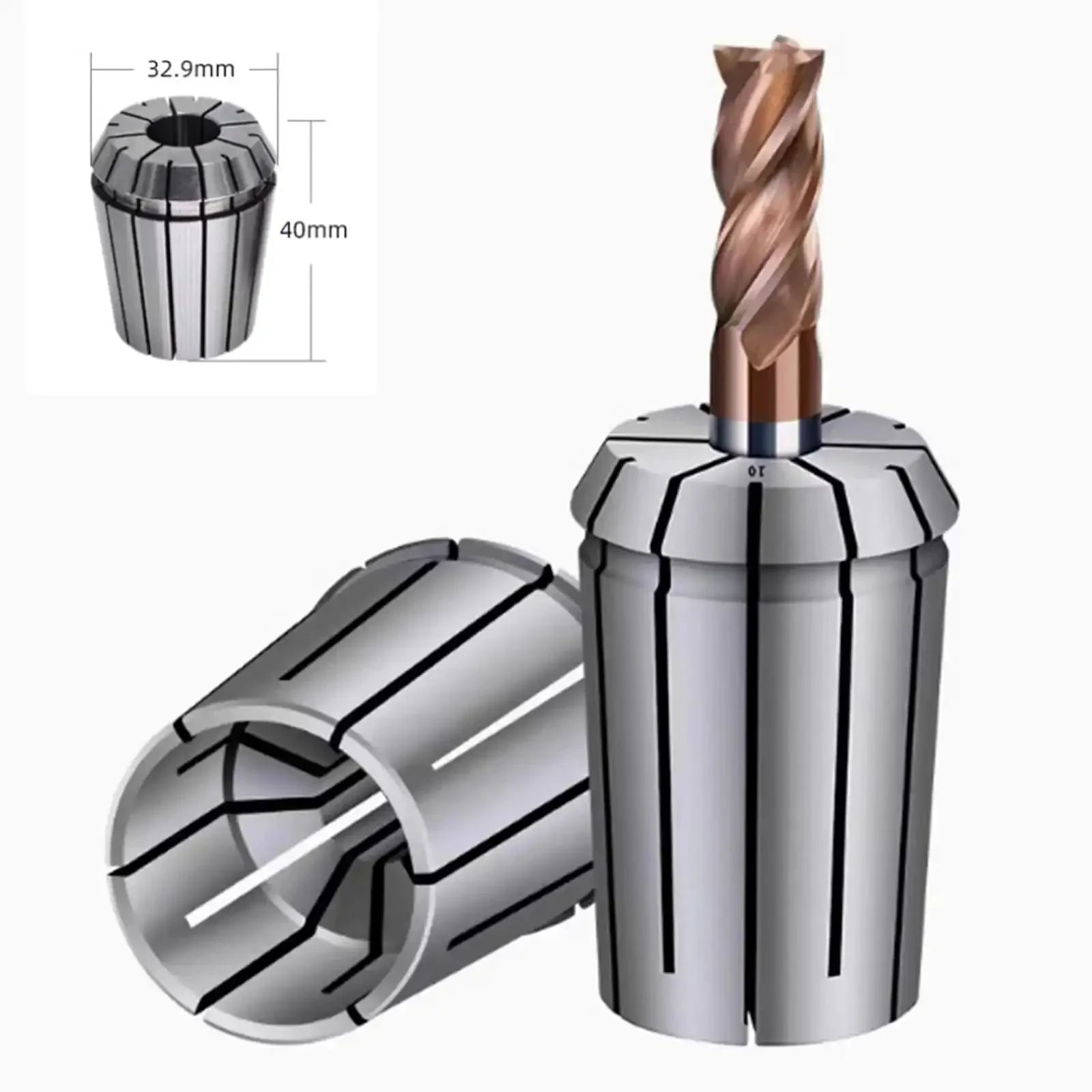 ER20 Collet Chuck Set Four Pieces One Eighth Inch Spring Steel Precision Tool Holders For CNC Lathe Milling Drill Press EDM Machines And Small Mini Routers - Image 4