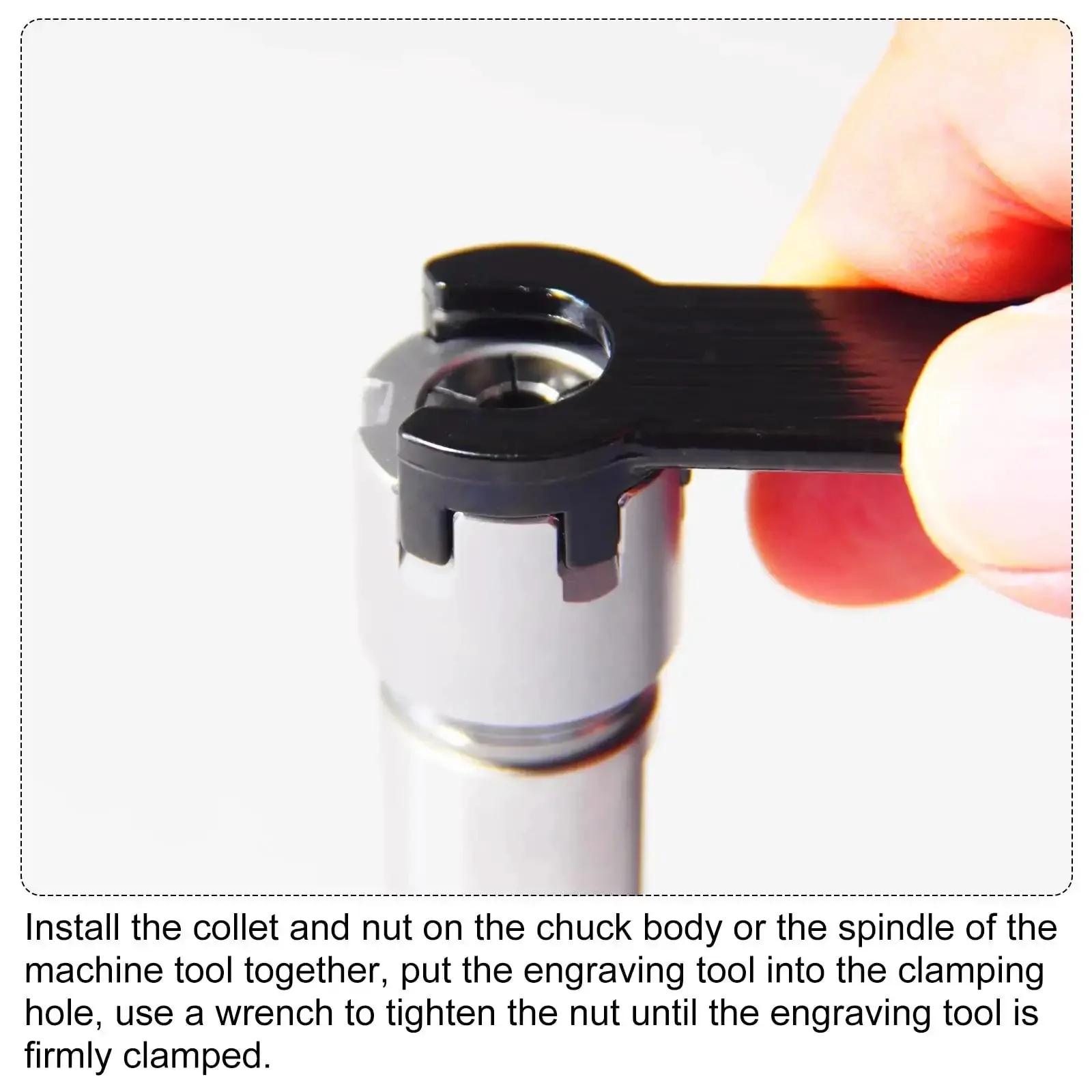 ER20 Spring Collet Chuck 4mm Clamping Diameter, 0.015mm Ultra Precision Tolerance, 40Cr Steel Construction for Durability, Ideal for CNC Engraving, Milling and Lathe Work, High Quality Tooling Set, 2 Pcs - Image 2