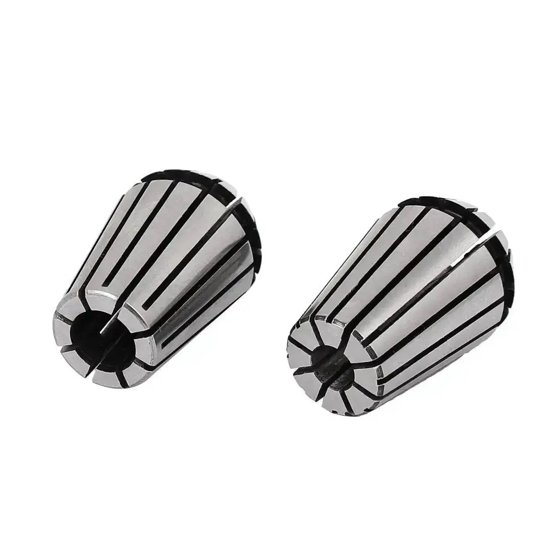 ER20 Spring Collet Set With One Quarter Inch And One Eighth Inch Clamping Diameter, 65 Manganese Steel, Silver Tone, 2 In 1 Quick Grip Tool Accessory For Milling And Drilling
