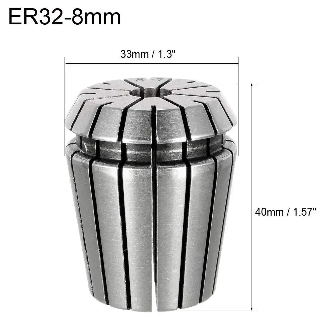 ER32 8mm Spring Collet Chuck For CNC Engraving Machine Lathe And Milling Tool Precision Ground 0.015mm Tolerance 40Cr Steel Build High Grip Durable Low Runout For Tight Tolerances - Image 3