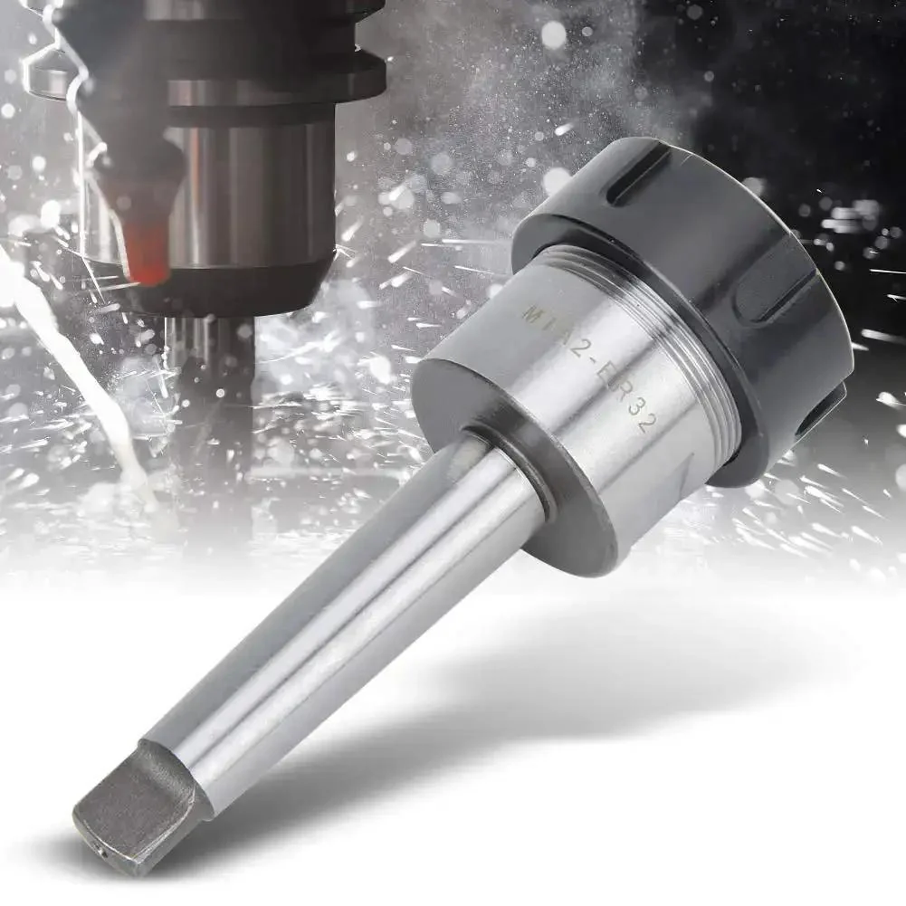 ER32 Collet Chuck for CNC Milling Machine Lathe and Drill Press with 1 to 20mm Clamping Range, High Speed Steel Morse Taper Shank Tool Holder, Rock Solid Tool Clamping for Cleaner Cuts and Reduced Runout - Image 2