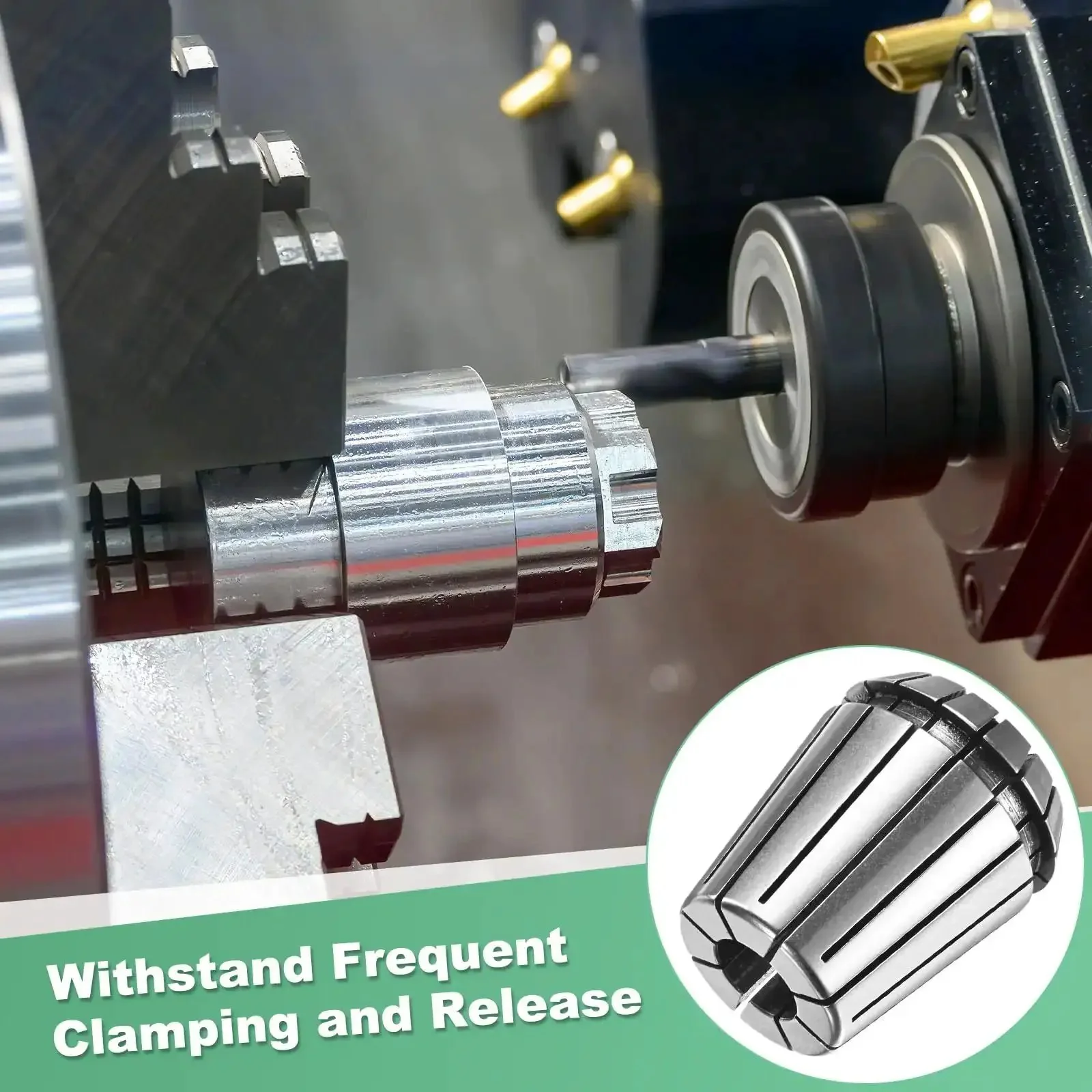 ER32 Spring Collet Chuck 12mm Clamping Diameter For CNC Milling Drilling Engraving Lathe Tools Premium 40Cr Steel High Speed Versatile Tool Holder For Machining Rock Solid Grip And Durable Accuracy - Image 2