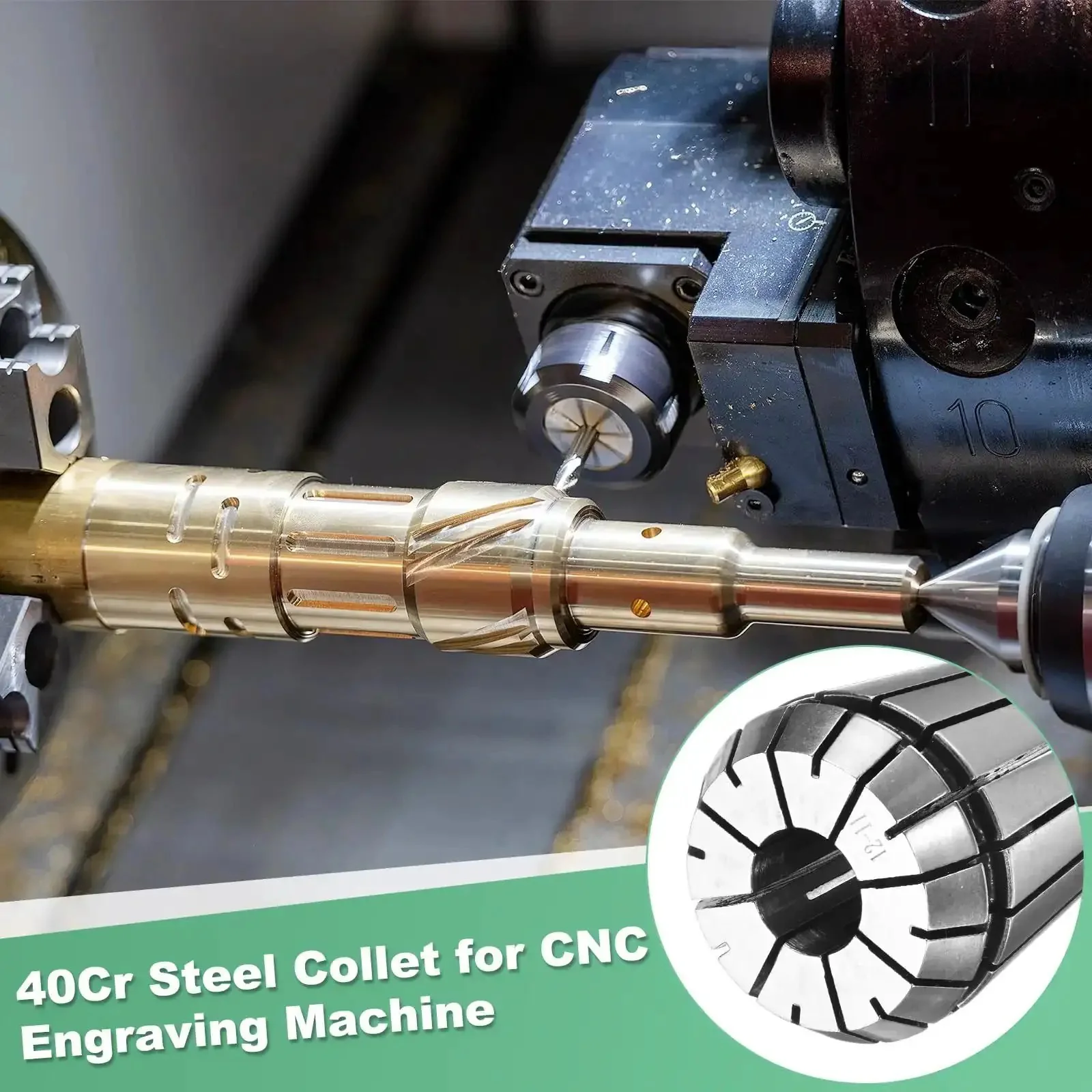 ER32 Spring Collet Chuck 12mm Clamping Diameter For CNC Milling Drilling Engraving Lathe Tools Premium 40Cr Steel High Speed Versatile Tool Holder For Machining Rock Solid Grip And Durable Accuracy - Image 4