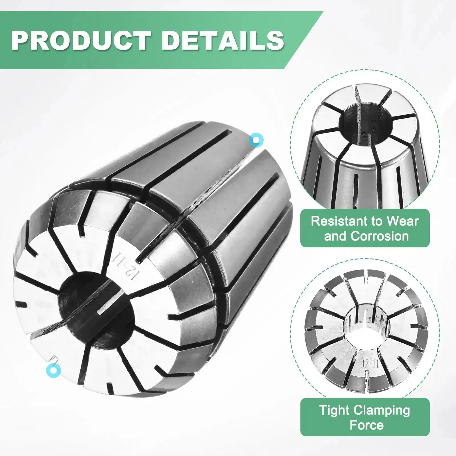 ER32 Spring Collet Chuck 12mm Clamping Diameter For CNC Milling Drilling Engraving Lathe Tools Premium 40Cr Steel High Speed Versatile Tool Holder For Machining Rock Solid Grip And Durable Accuracy - Image 6