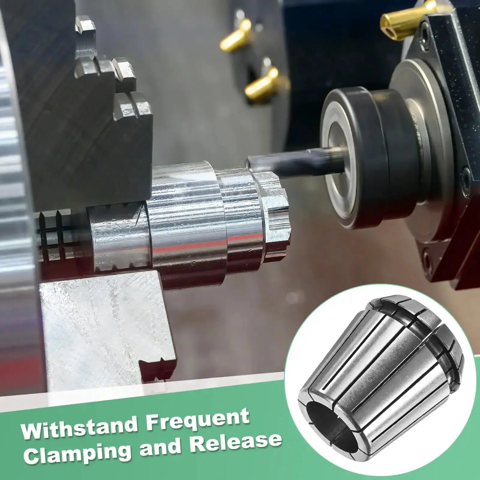 ER40 Spring Collet Chuck for CNC Milling and Lathe Engraving Machines 22mm Clamping Diameter 40Cr Steel Pro Grade Collet Holder Durable High Precision Tooling for Drilling Milling Reaming Tapping - Image 2