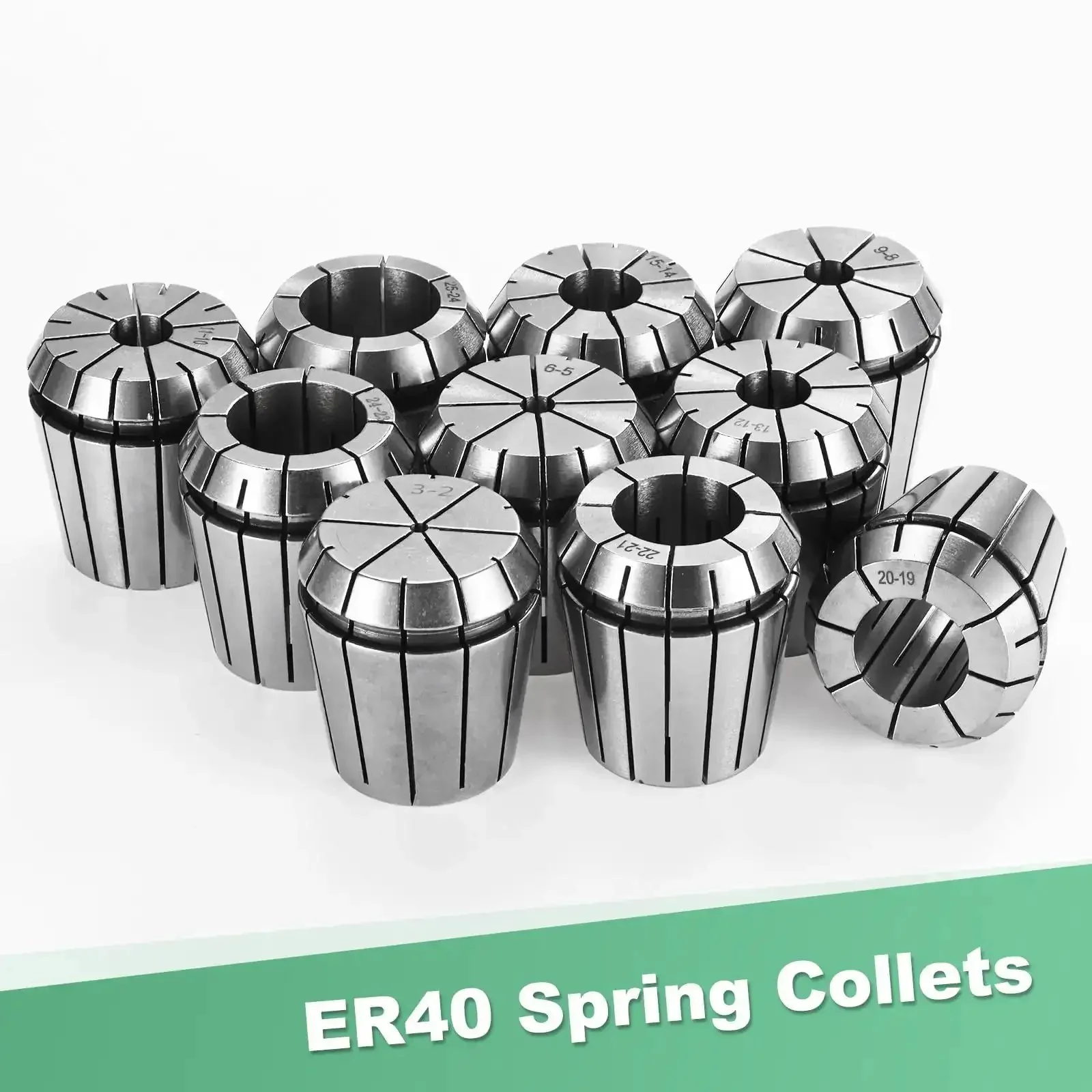 ER40 Spring Collet Chuck for CNC Milling and Lathe Engraving Machines 22mm Clamping Diameter 40Cr Steel Pro Grade Collet Holder Durable High Precision Tooling for Drilling Milling Reaming Tapping - Image 3
