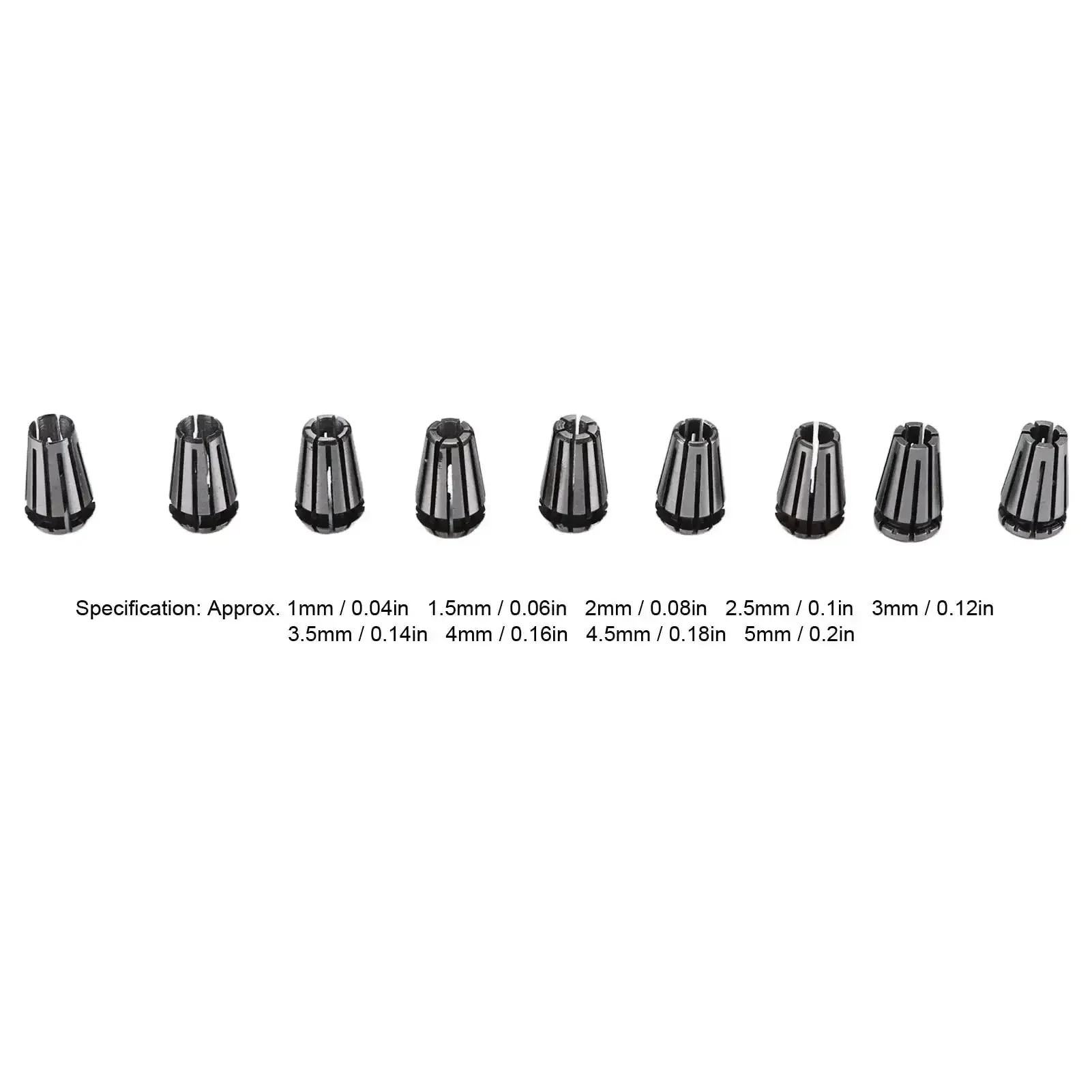 ER8 Collet Chuck Set 9 Piece for CNC Engraving Machines and Milling Lathes Pro Grade Tool Holder Kit with Multiple Size Collets for Secure Clamping and Precise Tool Changes with Quick Setup - Image 3
