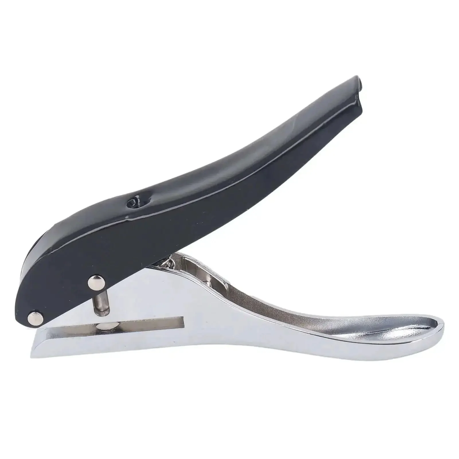 Ergonomic Handheld 1 Hole Paper Punch 8mm Diameter Full Metal Puncher That Handles Up To 25 Sheets And PVC Cards With 25mm Depth Great For Office School Or Home Use No Fuss Punching