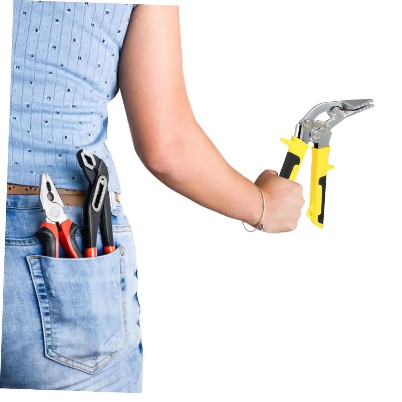 Ergonomic Handheld Ductwork Tool For Sheet Metal Bending And Seaming Pro Grade Hand Seamer With Easy Open Latch Double Sided Pitted Jaws Multi Function Duct Fabrication Tool For Quick Steady Metal Work - Image 3