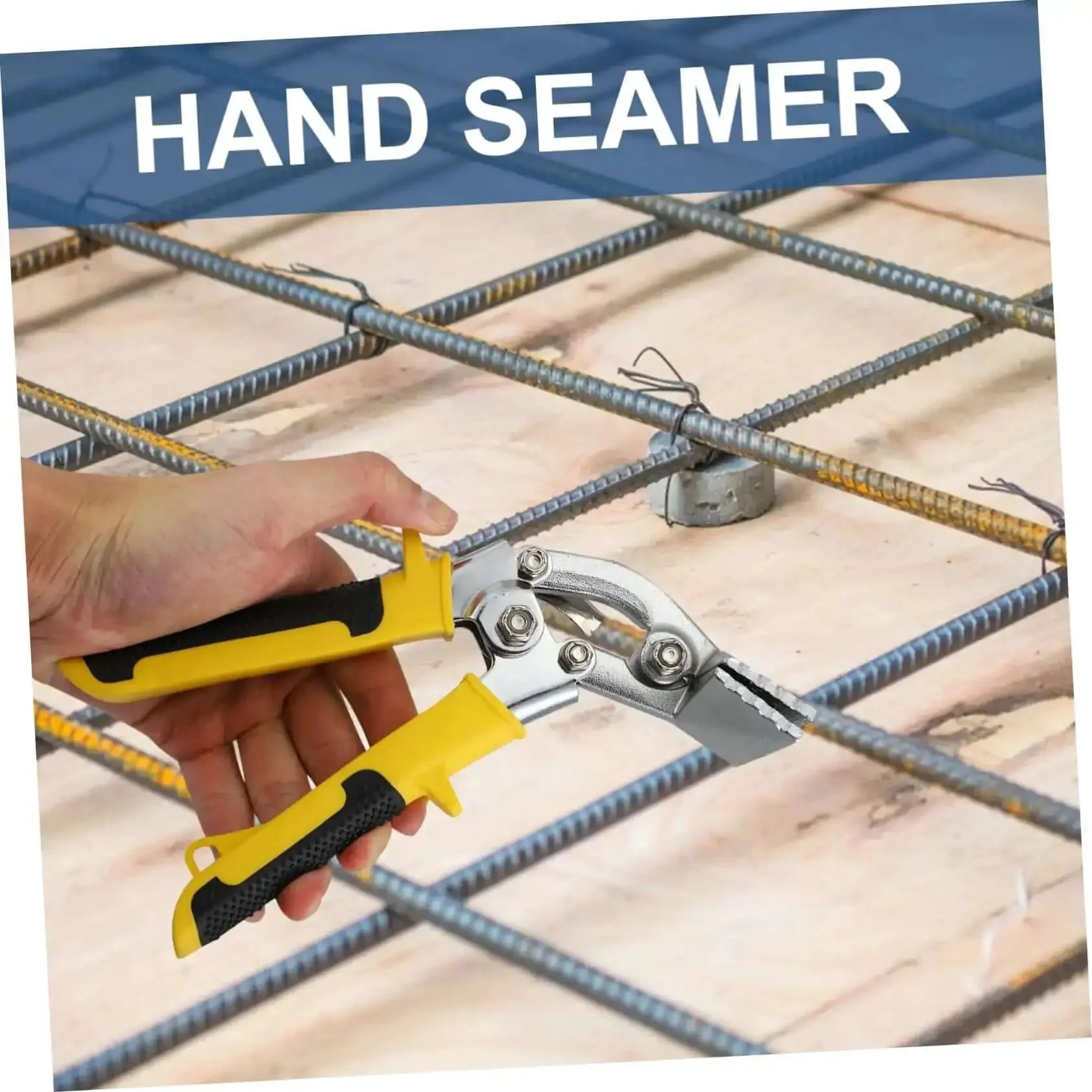 Ergonomic Handheld Ductwork Tool For Sheet Metal Bending And Seaming Pro Grade Hand Seamer With Easy Open Latch Double Sided Pitted Jaws Multi Function Duct Fabrication Tool For Quick Steady Metal Work - Image 5