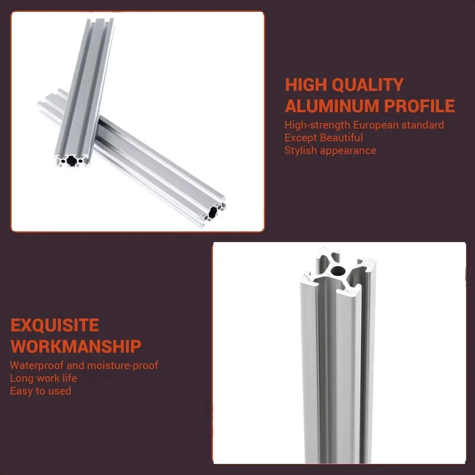 European Standard 2040 Aluminum T Slot Extrusion 800mm Linear Rail Anodized Silver For 3D Printer Laser Engraving CNC Workbench DIY Projects Built To Last And Easy To Mount - Image 6