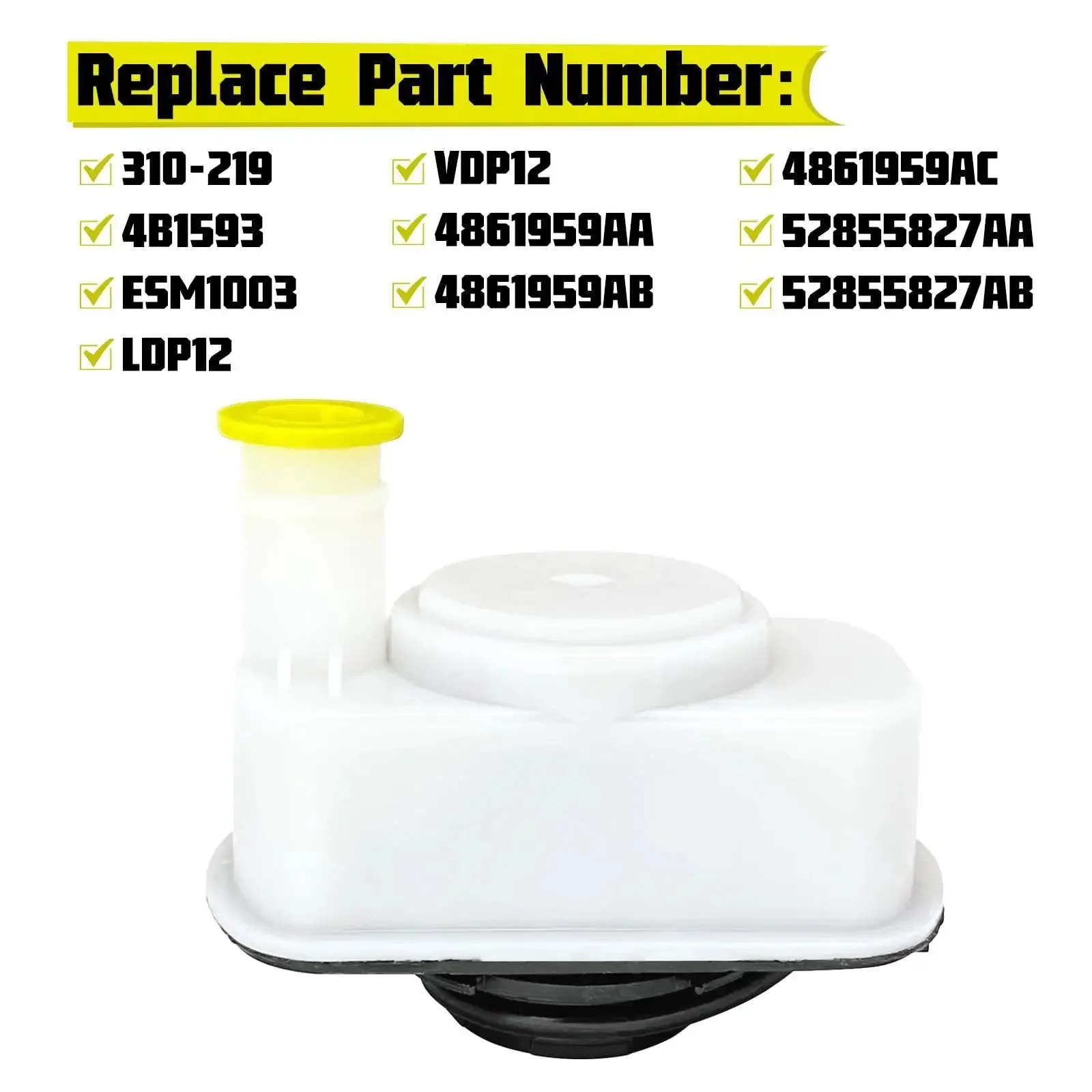 EVAP Leak Detection Pump Replacement 310-219 4B1593 ESM1003 LDP12 VDP12 Compatible With Jeep Grand Cherokee Liberty Dodge Durango Ram 1500 Nitro Fiat 500 500L Chrysler Aspen Ram ProMaster 1500 2500 3500 - Image 9