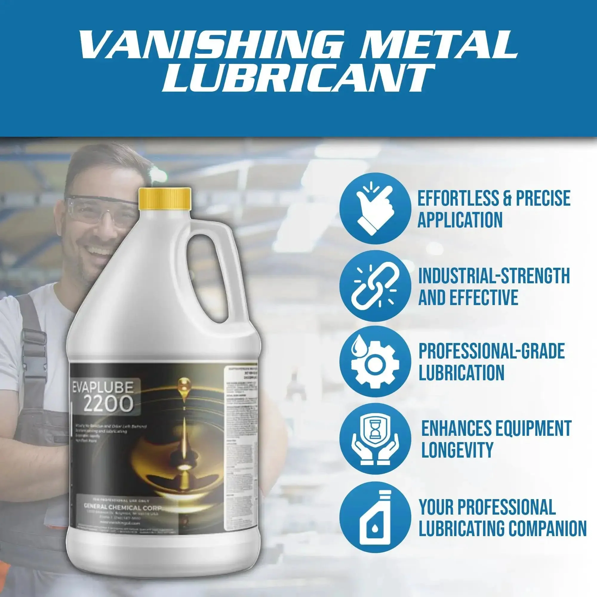 EvapLube 2200 Heavy Duty Penetrating Oil For Metal Multipurpose Lubricant With Easy Removal Large Capacity Spray Ideal For Industrial Metal Forming And Stamping 1 Gallon Jug - Image 3
