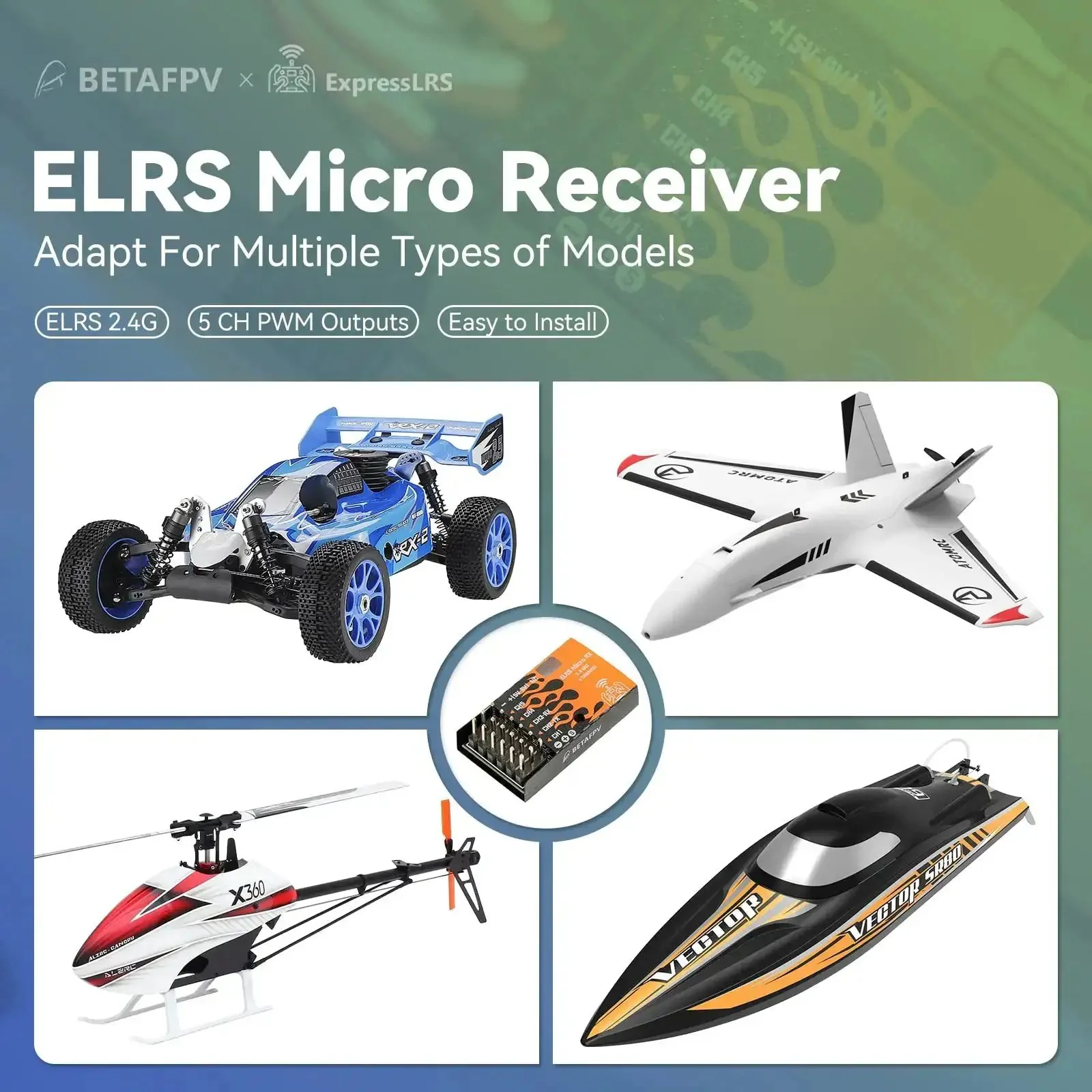 ExpressLRS Micro Receiver With Five PWM Outputs Failsafe And IPEX MHF T Antenna Compatible For Multirotors Fixed Wing Boats And RC Cars Plug And Play Easy To Install CRSF Firmware Support For TX RX Mapping - Image 8