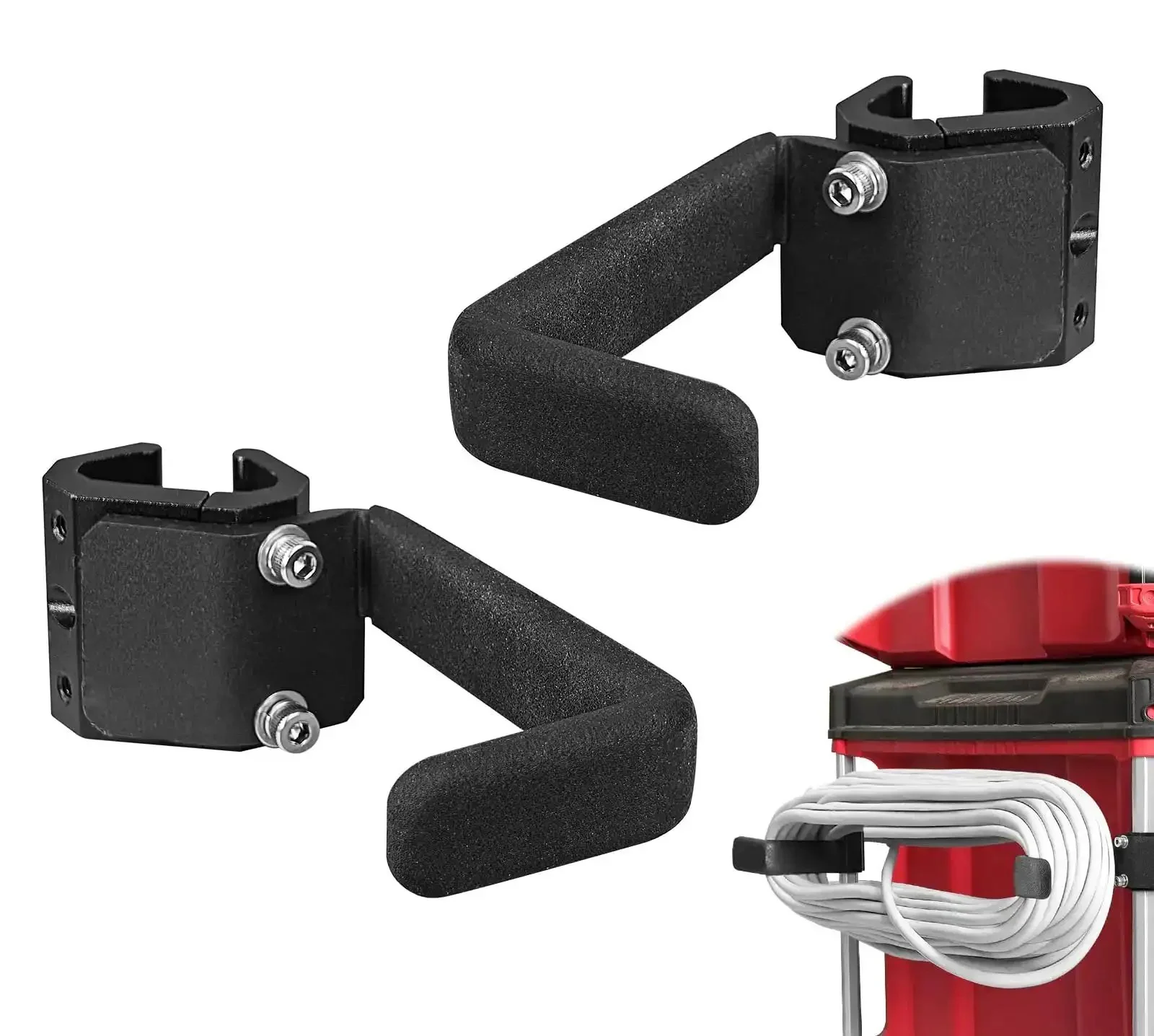 Extension Cord Holder For Packout Toolbox Storage And Cord Organizer Space Saving Corner Rail Clips For Packout System Tangle Free Built To Last Heavy Duty Aluminum Construction With Stainless Hardware