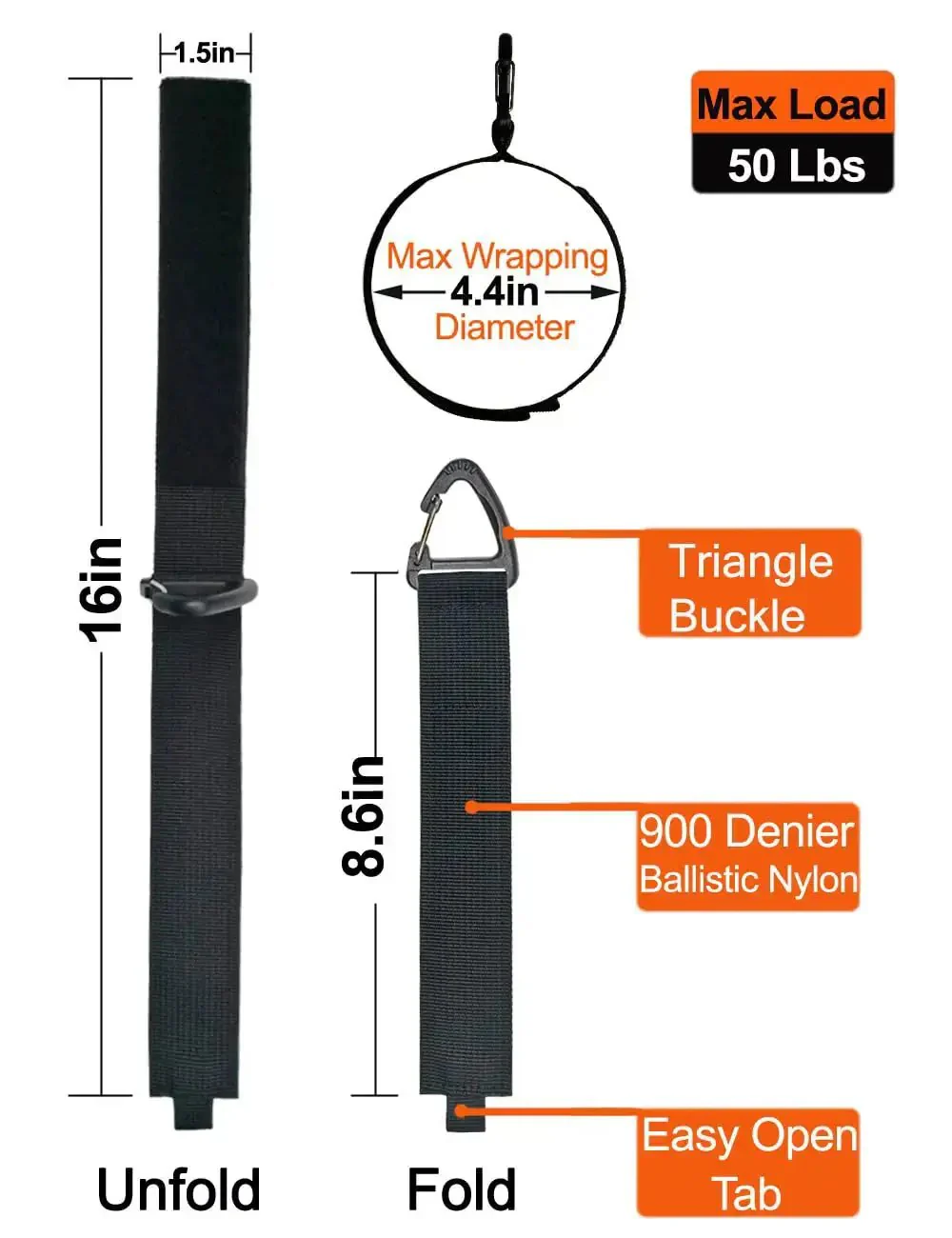 Extension Cord Holder Organizer 4 Pack Large 16 Inch Heavy Duty Storage Straps For Garage Organization And Home Storage Cord Hanger With Triangle Buckle Dope Garage Gadgets For Men - Image 4