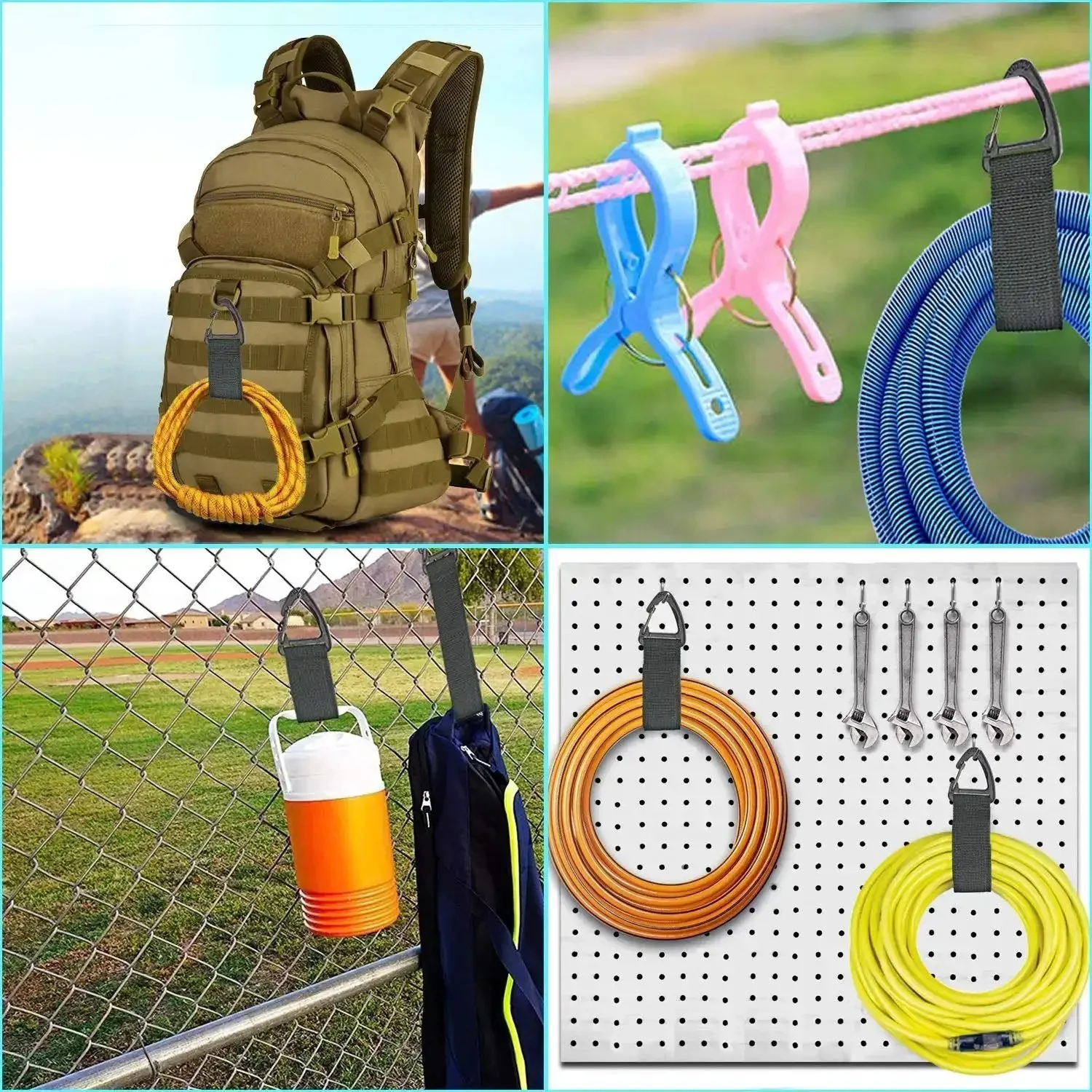 Extension Cord Holder Organizer 4 Pack Large 16 Inch Heavy Duty Storage Straps For Garage Organization And Home Storage Cord Hanger With Triangle Buckle Dope Garage Gadgets For Men - Image 6