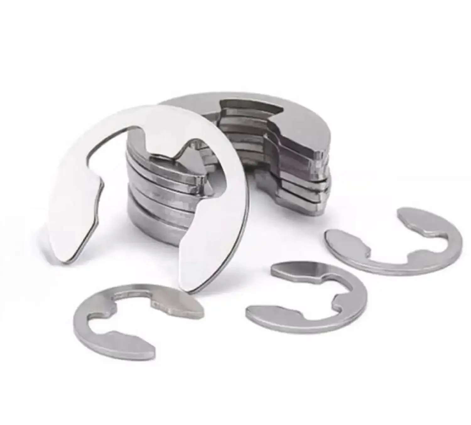 External Circlip E Clip Retaining Ring Set Made From 304 Stainless Steel 14 Sizes Assortment From One Point Five Millimeter To Fifteen Millimeter For Bearings Gears Pulleys Beef Up Your Machinery With This Rust Resistant Snap Ring Kit For Outdoor Use - Image 2