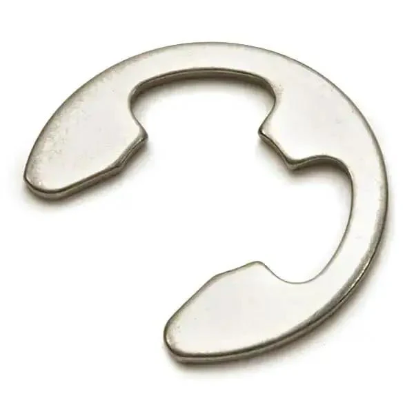External E Clip Retaining Ring Stainless Steel Plain Finish For One Quarter Inch Shaft Diameter Pack Of 50 E25SSA Twenty Five Thousandths Inch Thick Inch Measurement E Style Clip