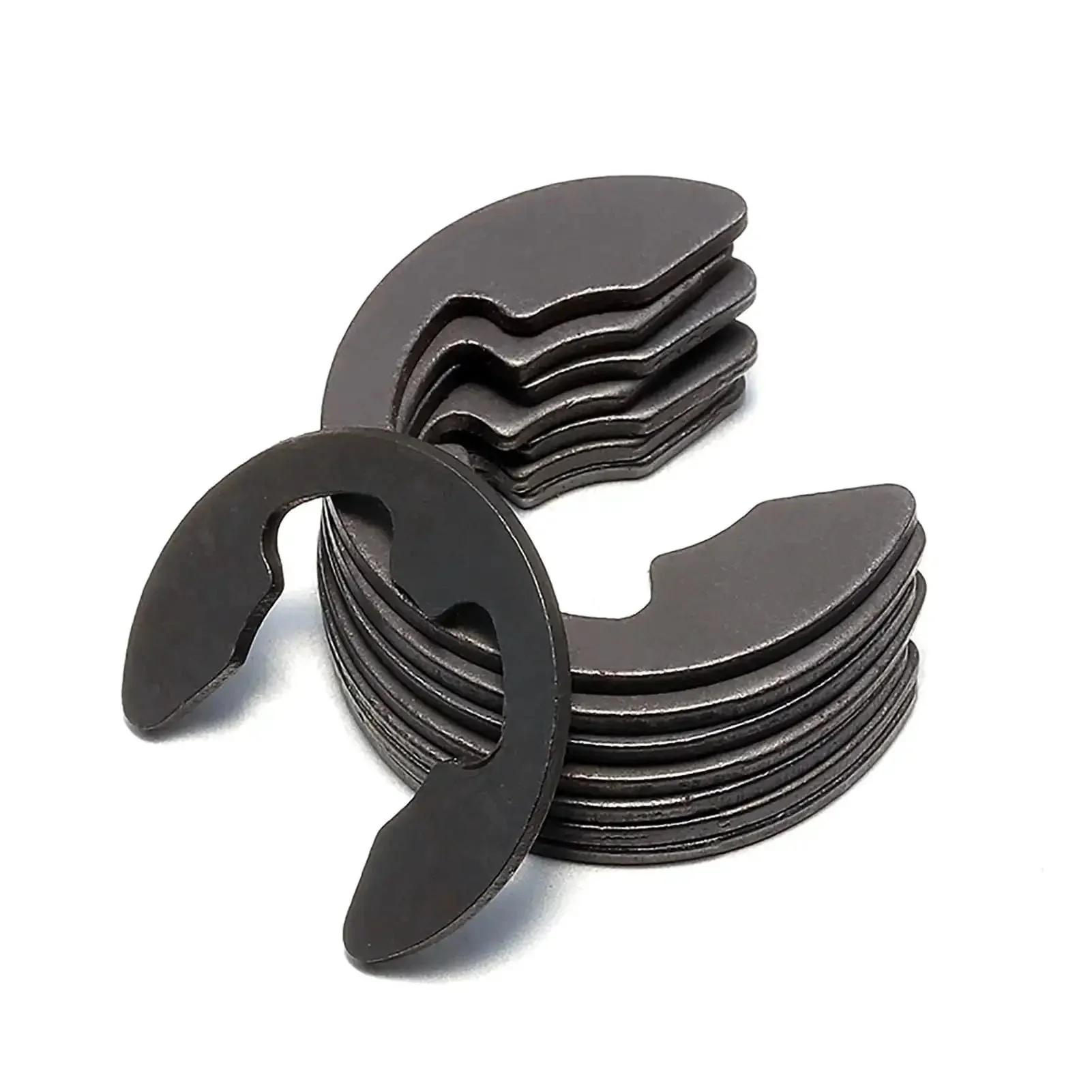 External E Clips Retaining Rings Set In Spring Steel For Shafts DIN6799 65Mn Bulk Pack Heavy Duty C Clip M1.2 To M24 Sizes 2 5 10 25 50 100 Pcs Budget Friendly Industrial Grade One Color Finish