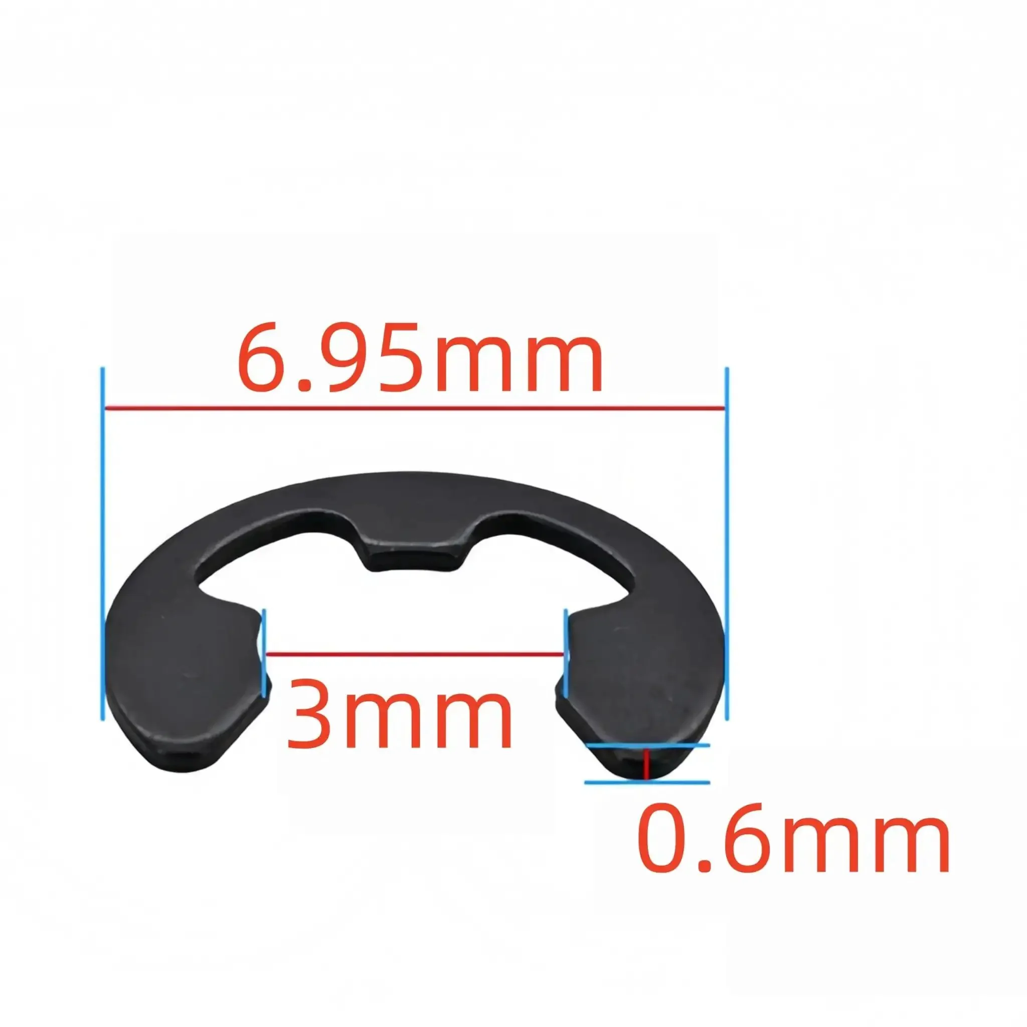 External Heavy Duty E Clip Retaining Rings For 3mm Shafts, 12mm Outer Diameter And 3mm Inner Diameter, Carbon Steel With Black Oxide Finish, 500 Pack Circlip Snap Rings For Machinery, Automotive, And DIY Projects - Image 7