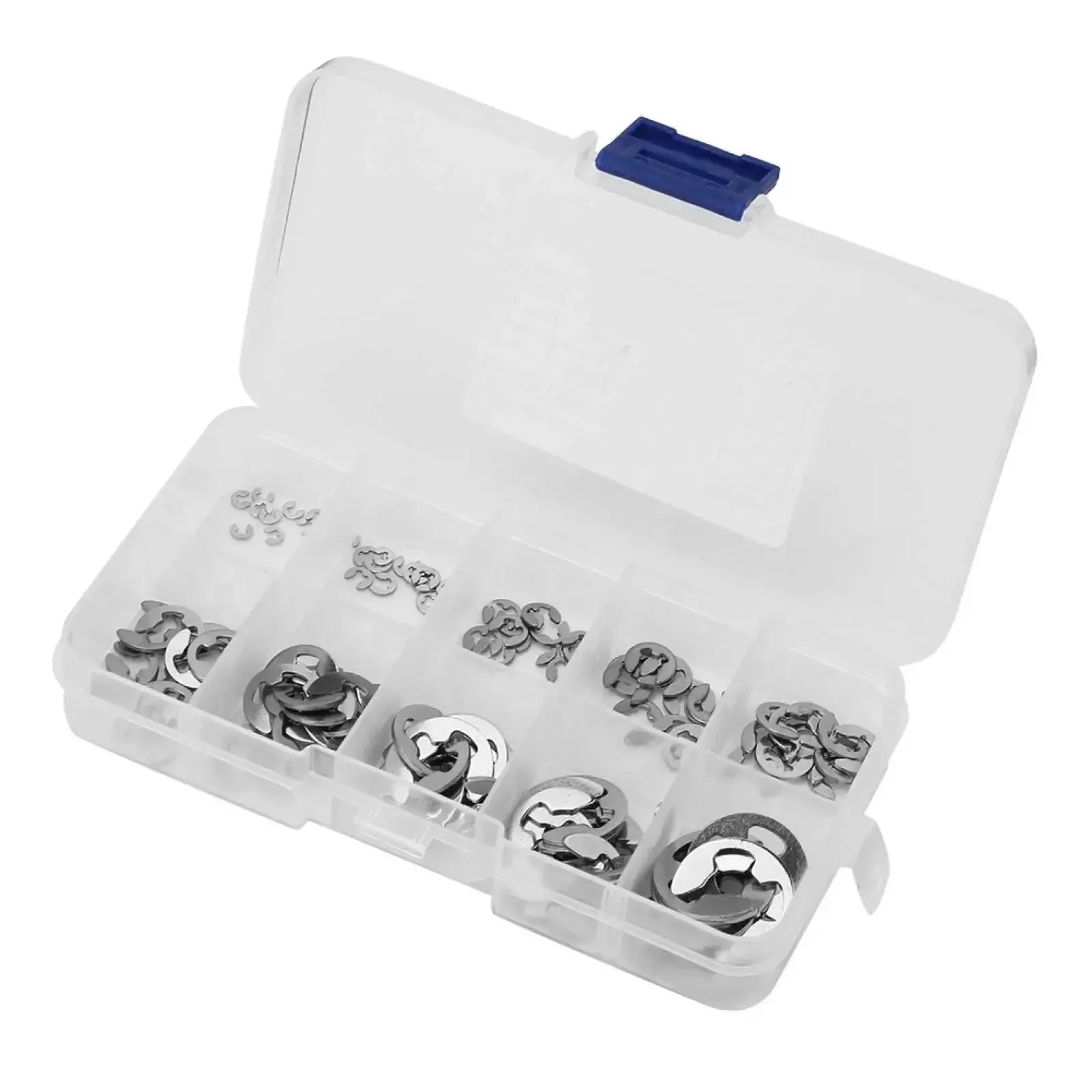 External Retaining Ring Kit With 120 Pcs, 10 Sizes, 304 Stainless Steel Circlip Rings, Snap Ring Set In Box, Rust Resistant And Heat Treated, Built For Mechanical Auto And DIY Projects Great For Repairs, Hobbyists And Professionals, Includes A Sturdy