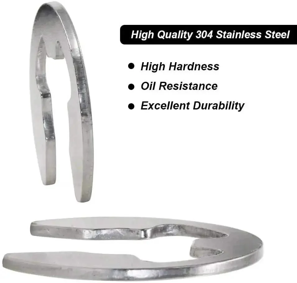 External Retaining Ring Kit With 120 Pcs, 10 Sizes, 304 Stainless Steel Circlip Rings, Snap Ring Set In Box, Rust Resistant And Heat Treated, Built For Mechanical Auto And DIY Projects Great For Repairs, Hobbyists And Professionals, Includes A Sturdy - Image 6