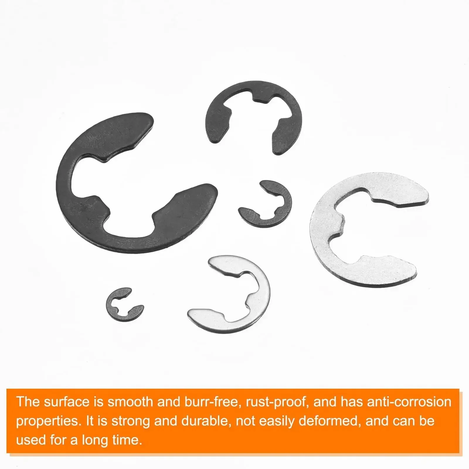 External Retaining Rings 30 Pack 5.25mm E Clip Snap Rings Pro Grade Kit For Valves And Electrical Appliances Made From 65Mn Carbon Steel Burr Free Smooth Finish Ready For Quick Install - Image 5