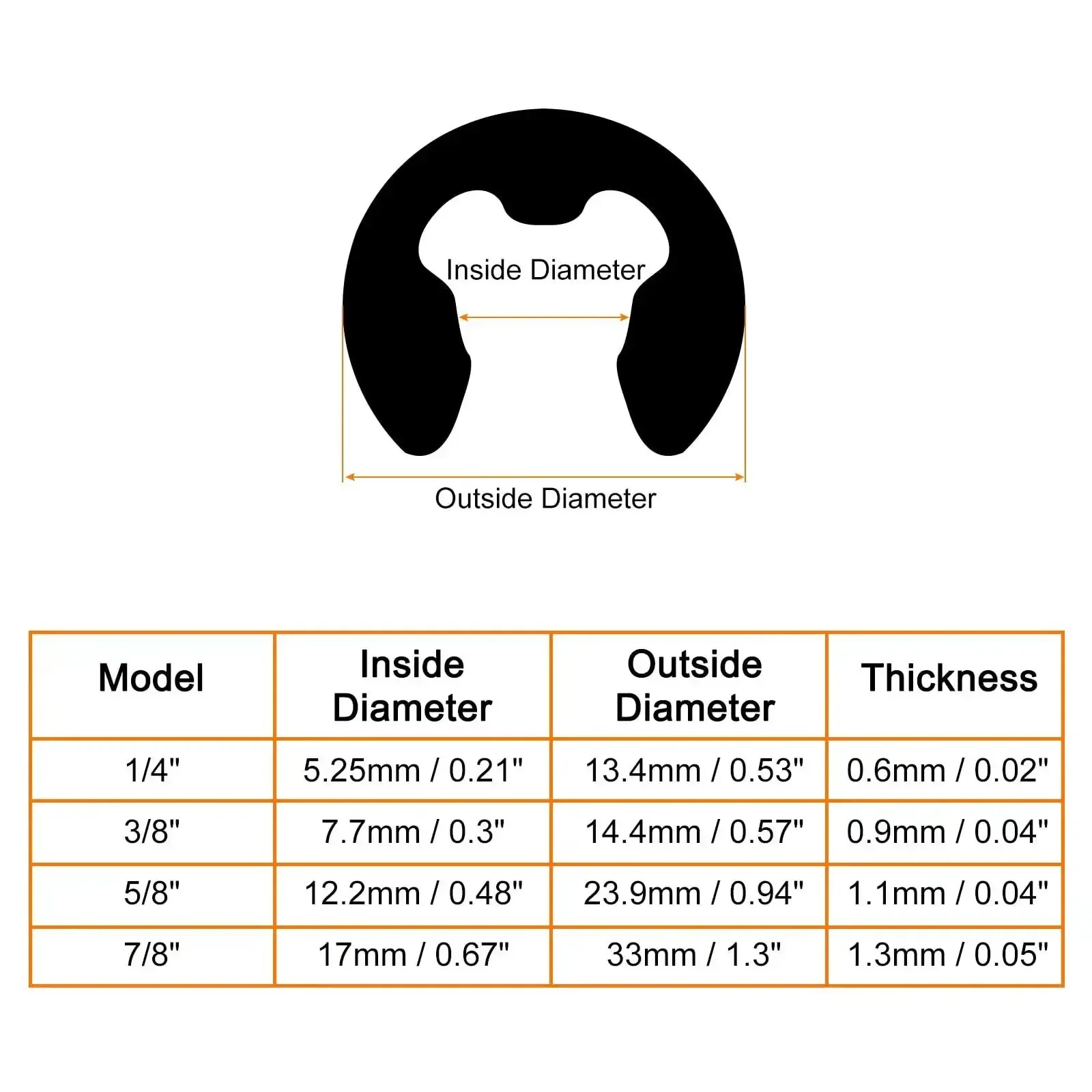 External Retaining Rings 30 Pack 5.25mm E Clip Snap Rings Pro Grade Kit For Valves And Electrical Appliances Made From 65Mn Carbon Steel Burr Free Smooth Finish Ready For Quick Install - Image 8