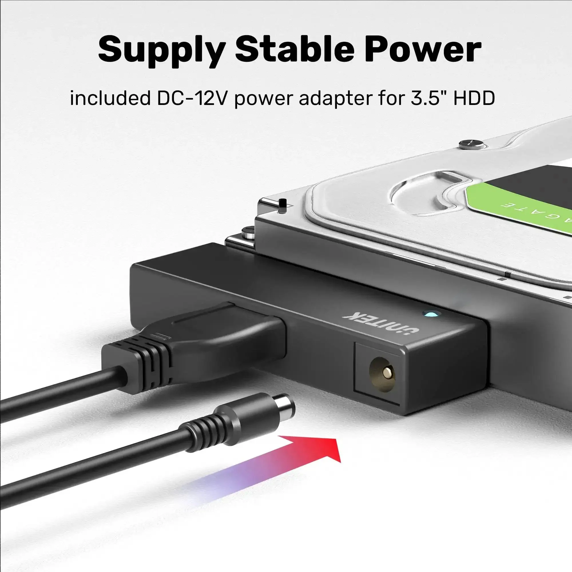 External USB 3 0 To SATA III Hard Drive Adapter Kit With 12V 2A Power Supply For 2 5 Inch And 3 5 Inch HDD SSD And Optical Drive UASP Ready Up To 18 TB Plug And Play For PC Mac And Laptop - Image 7