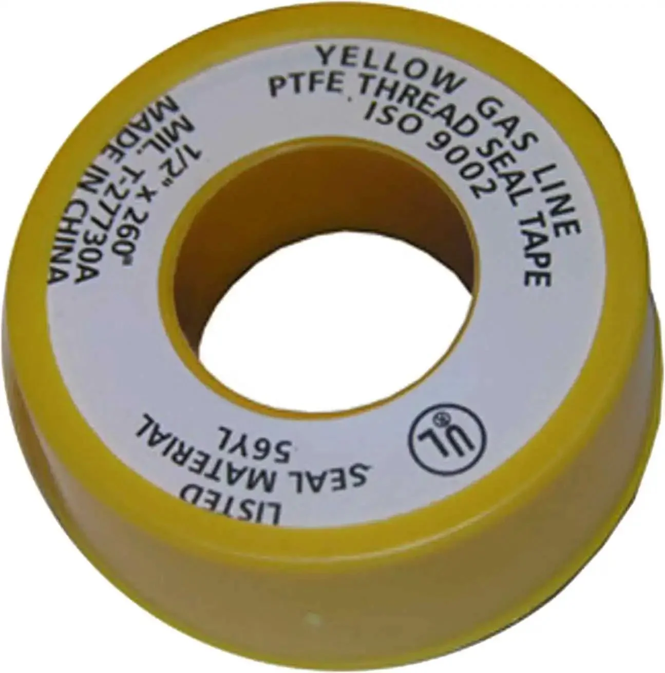 Extra Heavy Duty Gas Line PTFE Tape Half Inch By 260 Inch Yellow Pipe Thread Sealant For Propane Butane Kerosene And Petroleum Meets Military Spec T-27730A Ideal For Tight Leak Free Gas Installations