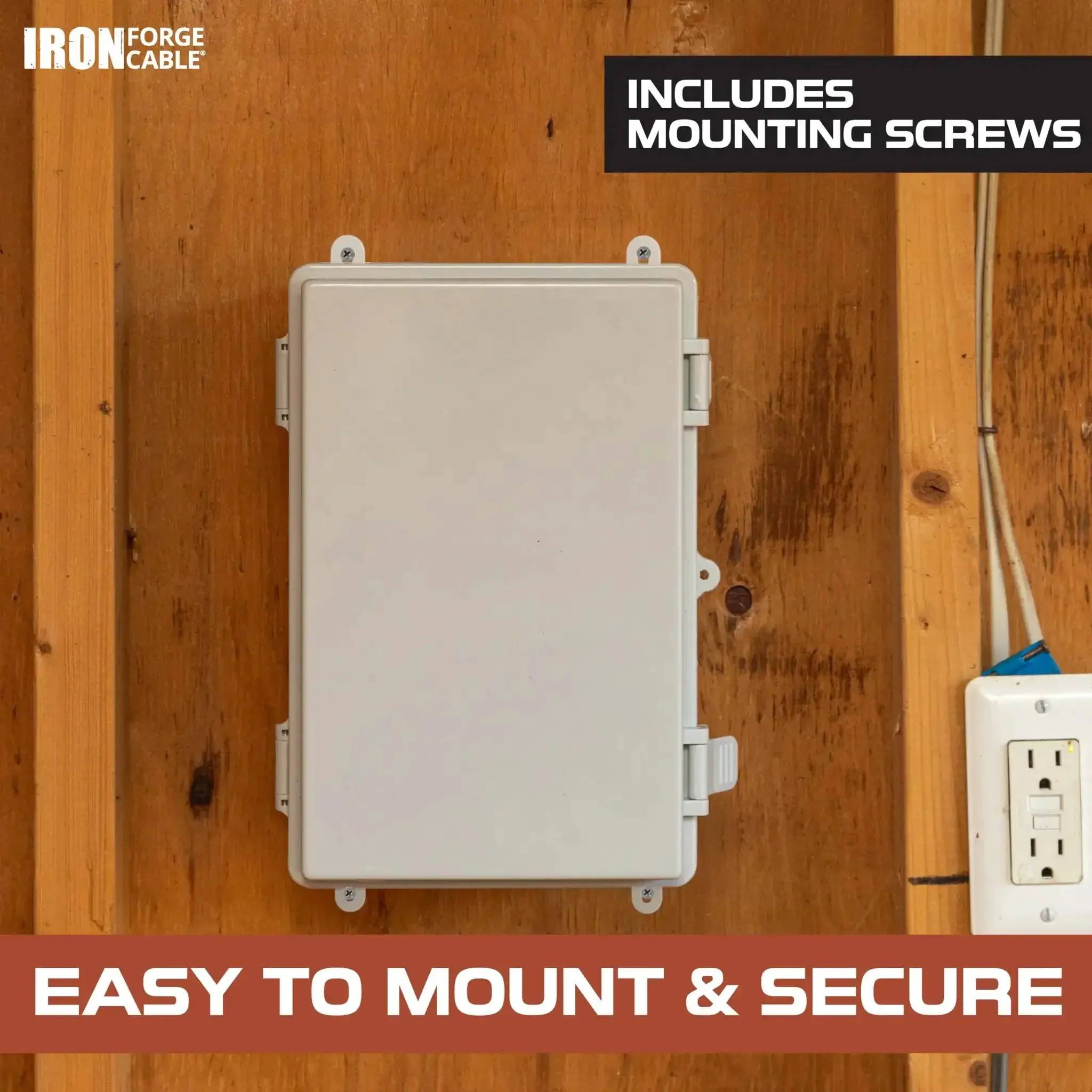 Extra Large Outdoor Waterproof Junction Box With Hinged Panel Cover IP65 Rated Electrical Enclosure 16 X 12 X 7.2 Inches Weatherproof ABS Housing With Accessories For Outdoor Wiring And Cable Protection - Image 3