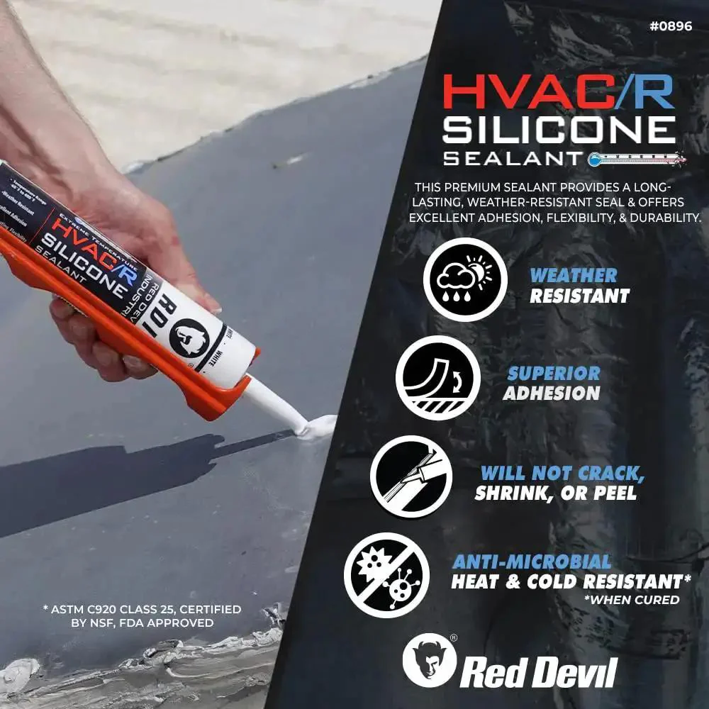 Extreme Temperature HVAC And Refrigeration Silicone Sealant For Heavy Duty High Temp Sealing On Metal Aluminum Concrete Glass And Fiberglass 280 Ml Pack Weather Resistant Made In USA - Image 4