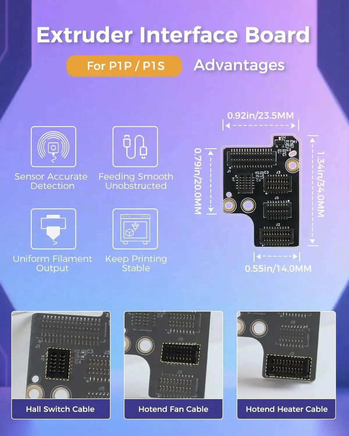 Extruder Interface Board For P1P And P1S 3D Printer Series To Gear Up Your Toolhead With More Interfaces For Cooling Fans Hot Ends And Extruder Units For Quick Upgrades And Steady Smooth Printing - Image 7