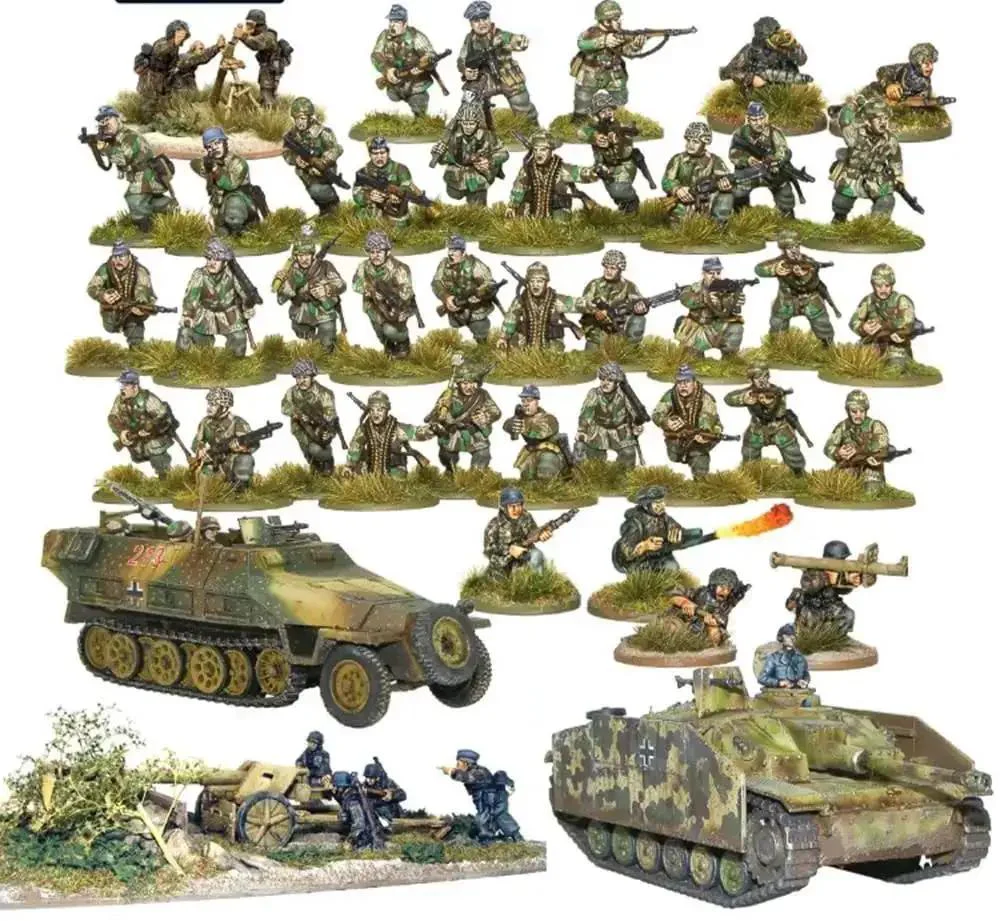 Fallschirmjager German Starter Army For Bolt Action 28mm WWII Tabletop Miniatures Includes 36 Infantry Battle Ready Plastic StuG III Ausf G SdKfz 251 Ausf D Half Track And Panzerschreck Team - Image 8