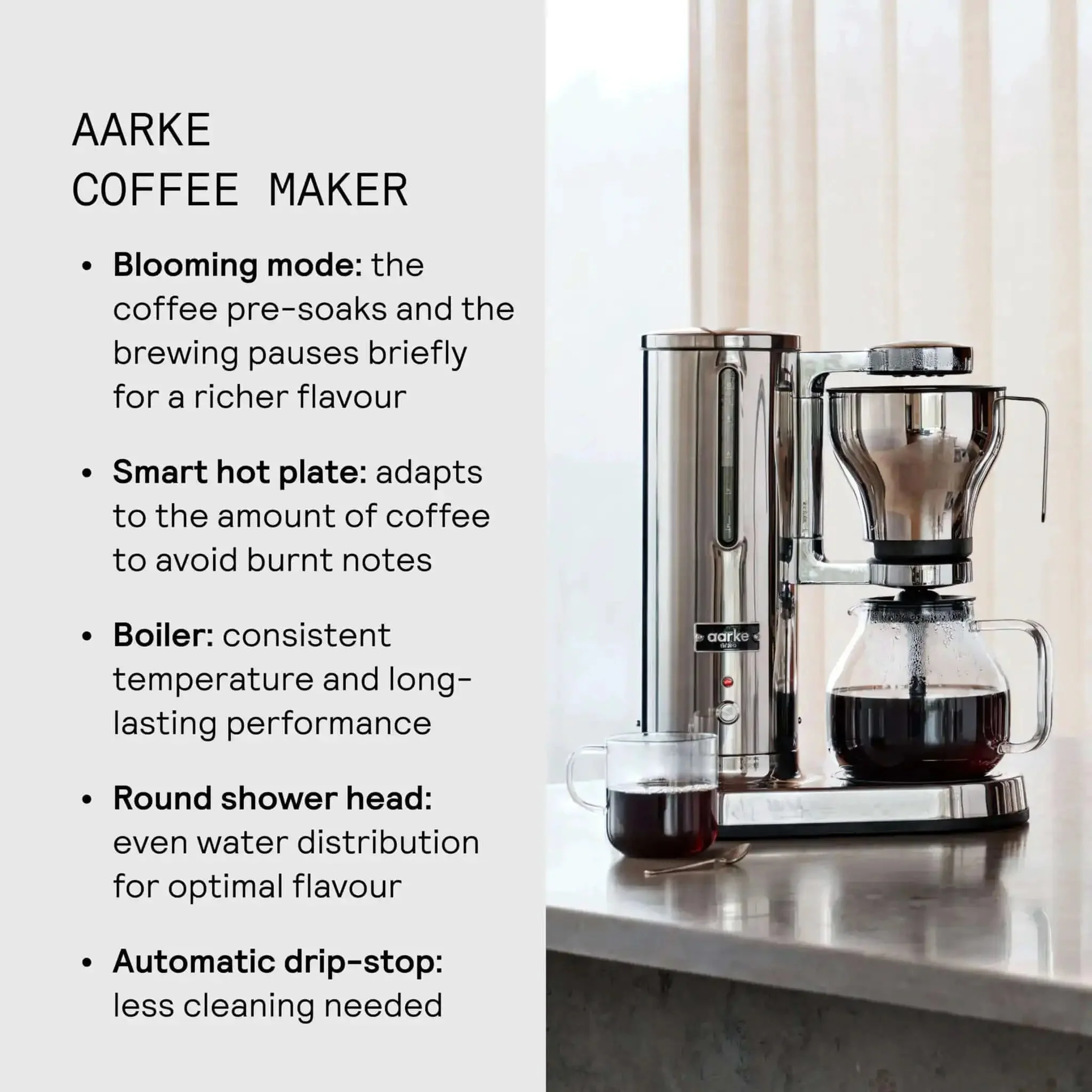 Fast Brew Electric Drip Coffee Maker With Automatic Drip Stop Glass Carafe And Stainless Steel Build Delivers Full Pot In Under Six Minutes For Superior Home Barista Level Flavor And SCA Certified Consistency - Image 6