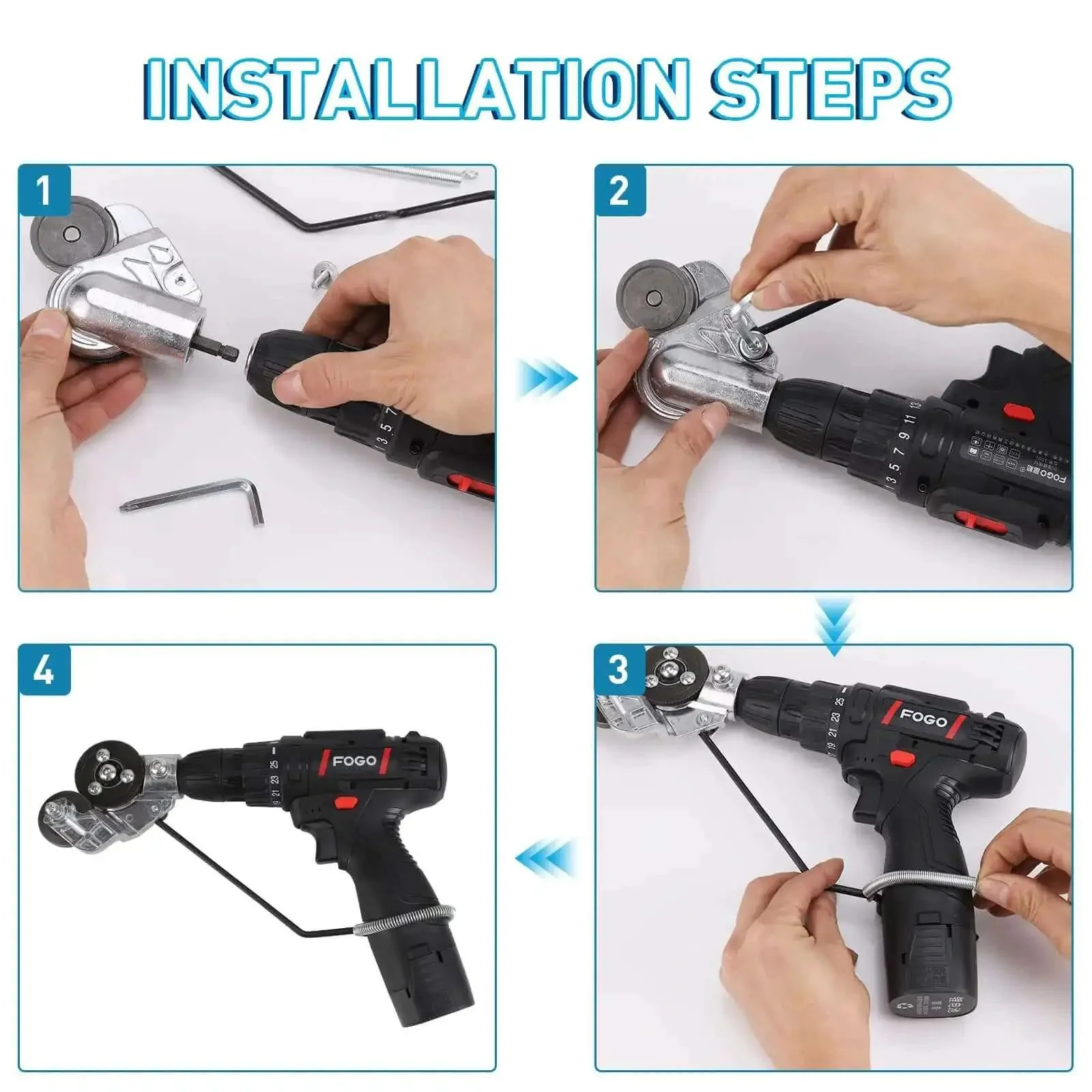 Fast Cutting Metal Nibbler Drill Attachment For Electric Drills DIY Sheet Metal Cutter Knife For Iron Steel Aluminum Copper Plate Cutter Tool For Quick Clean Cuts And Durable Performance - Image 6