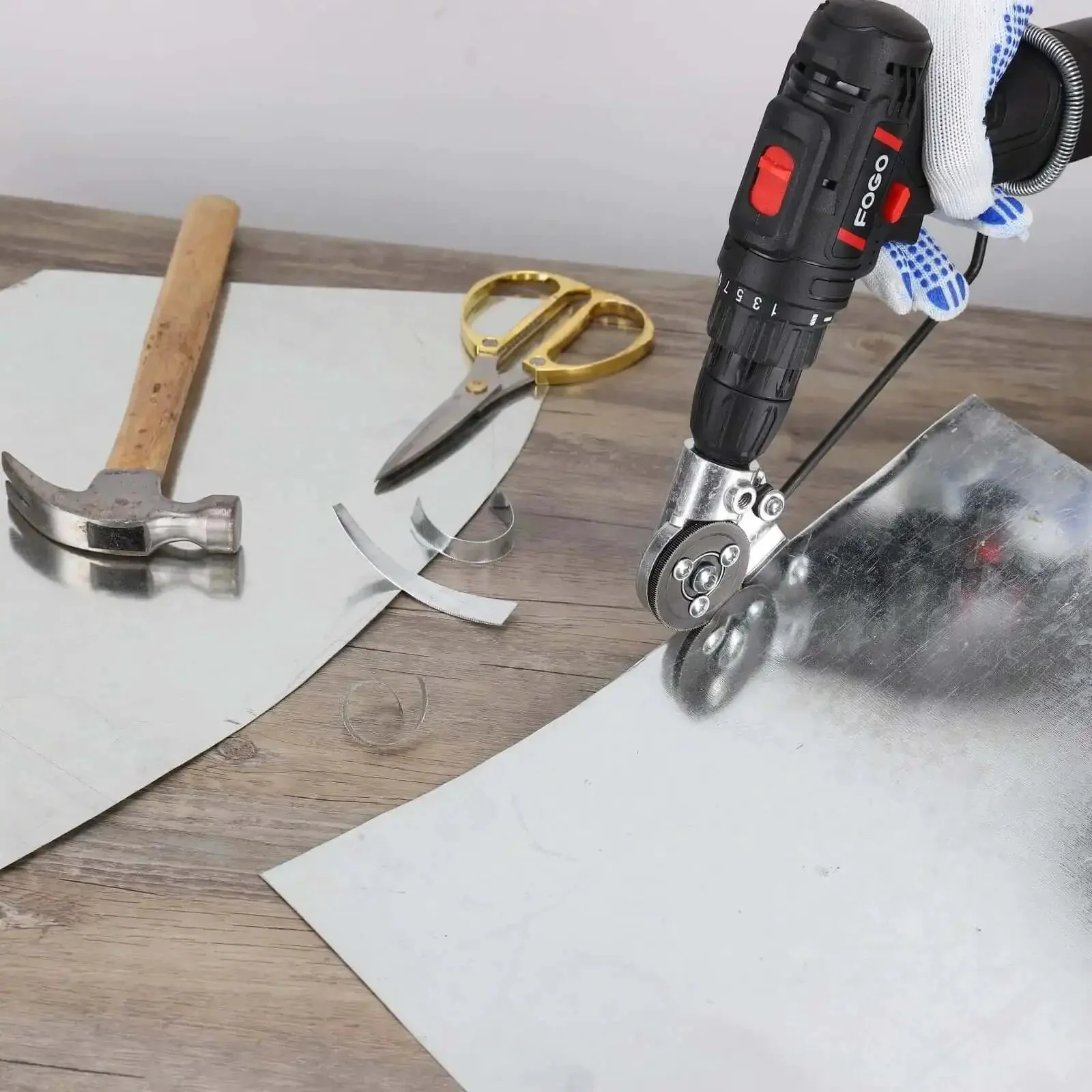 Fast Cutting Metal Nibbler Drill Attachment For Electric Drills DIY Sheet Metal Cutter Knife For Iron Steel Aluminum Copper Plate Cutter Tool For Quick Clean Cuts And Durable Performance - Image 7