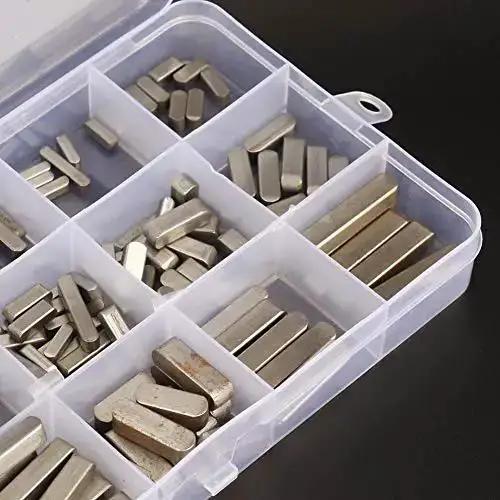 Feather Key Set 140 Pcs Round Ended Square Parallel Keys Kit With 3, 4, 5, 6 Mm Sizes For Power Tools And Machinery Pro Grade Must Have Complete Assortment For Easy Replacement Durable Fastening Tool Accessories - Image 8