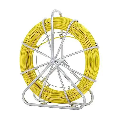 Fiberglass Fish Tape 425 Foot Long Quarter Inch With Pro Grade Durable Stand Non Conductive Wire Cable Running Rodder For Walls Floors And Electrical Conduit Flexible Yet Tough For Easy Cable Pulling - Image 4