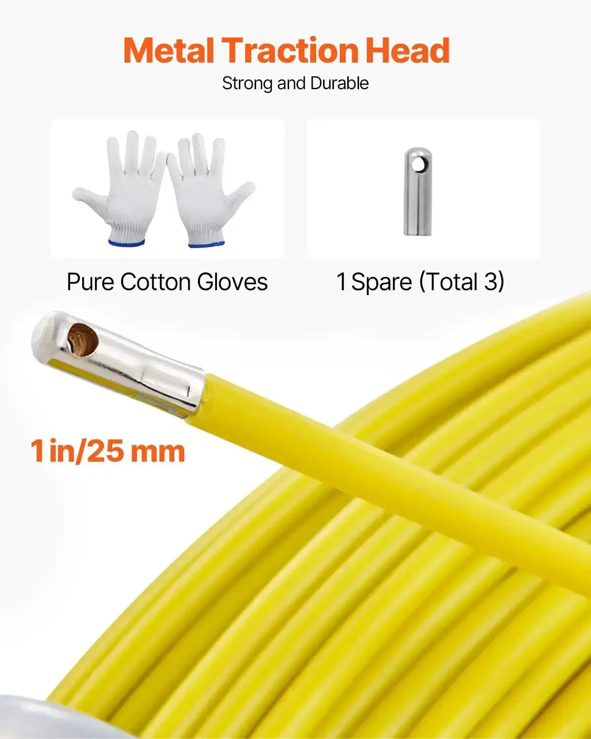 Fiberglass Fish Tape 425 Foot Long Quarter Inch With Pro Grade Durable Stand Non Conductive Wire Cable Running Rodder For Walls Floors And Electrical Conduit Flexible Yet Tough For Easy Cable Pulling - Image 8