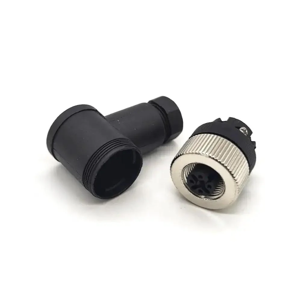 Field Ready 4 Pin Right Angle Plug And Play M12 Style Circular Sensor Connector Socket With Screw Locking Plastic Housing Easy Cable Assembly For Sensors Actuators And Industrial Automation - Image 5