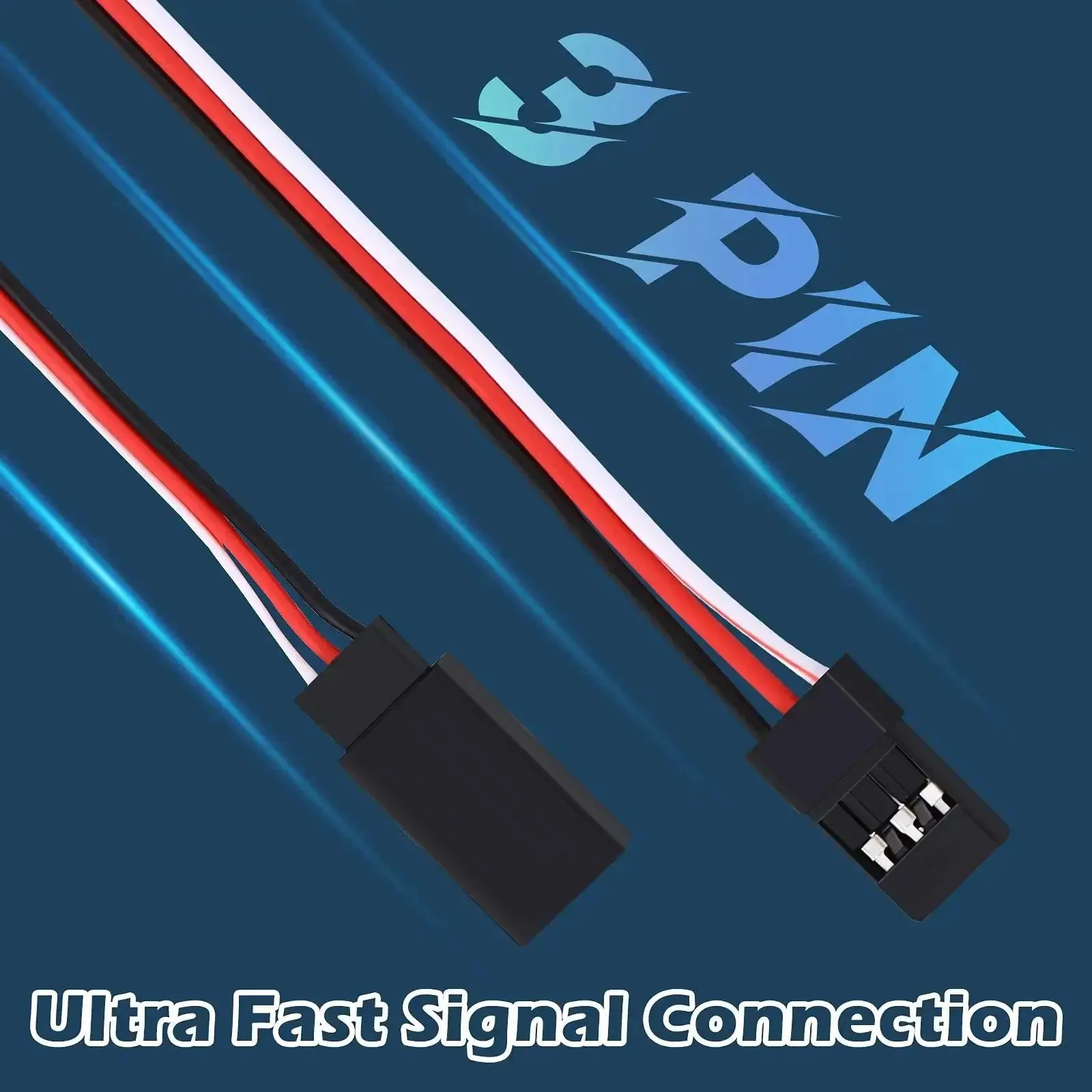 Fifteen Piece 3 Pin Servo Extension Cables Set 11.8 Inch Long Male To Female RC Wire Connectors Perfect For Futaba JR Planes Drones Cars And Helicopters A Must Have For RC Hobbyists - Image 5